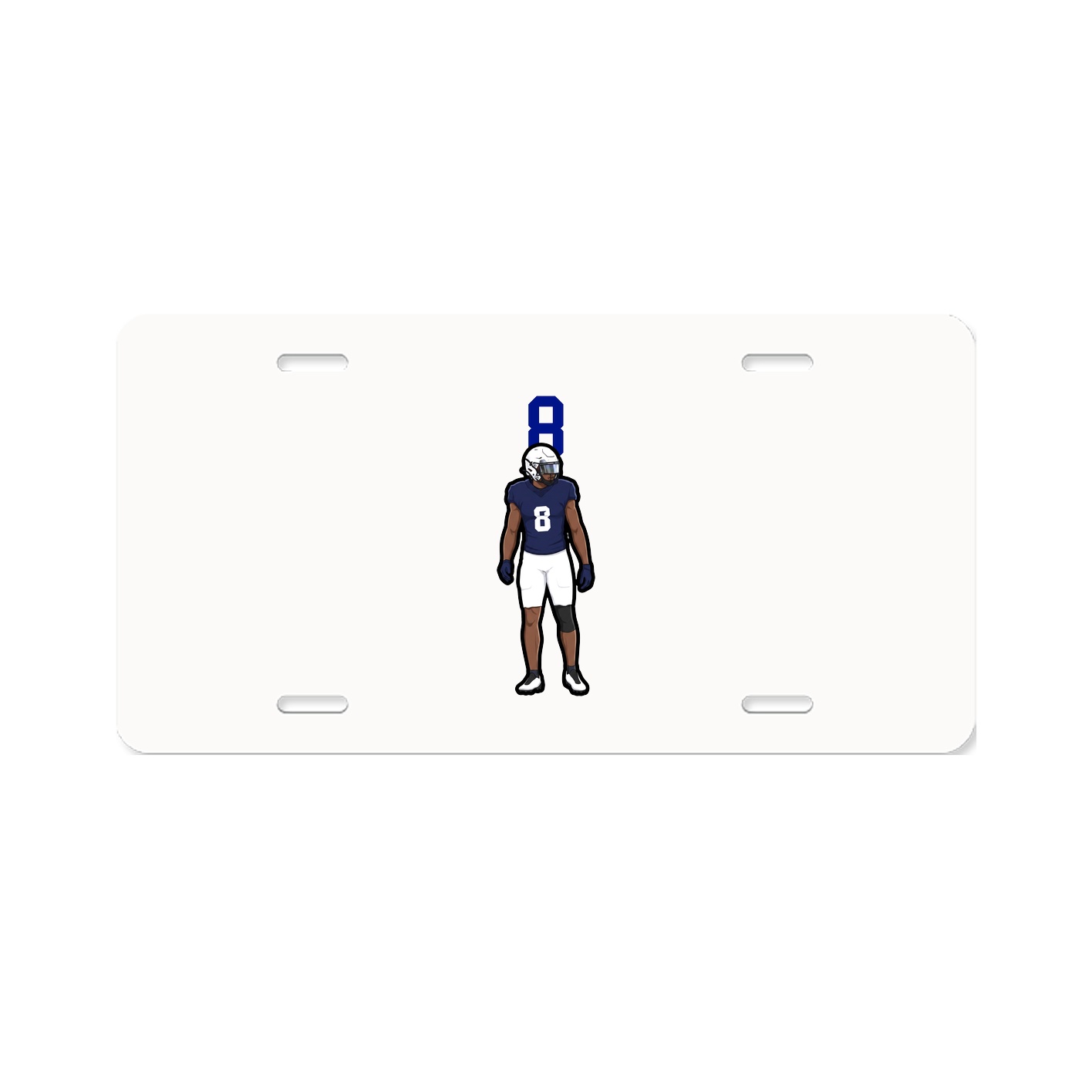 License Plate — Number Top in Classic