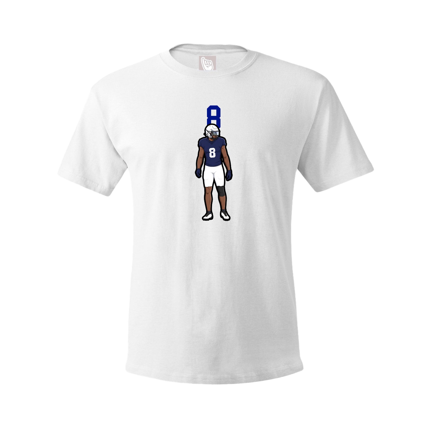 Youth Tee — Number Top in White