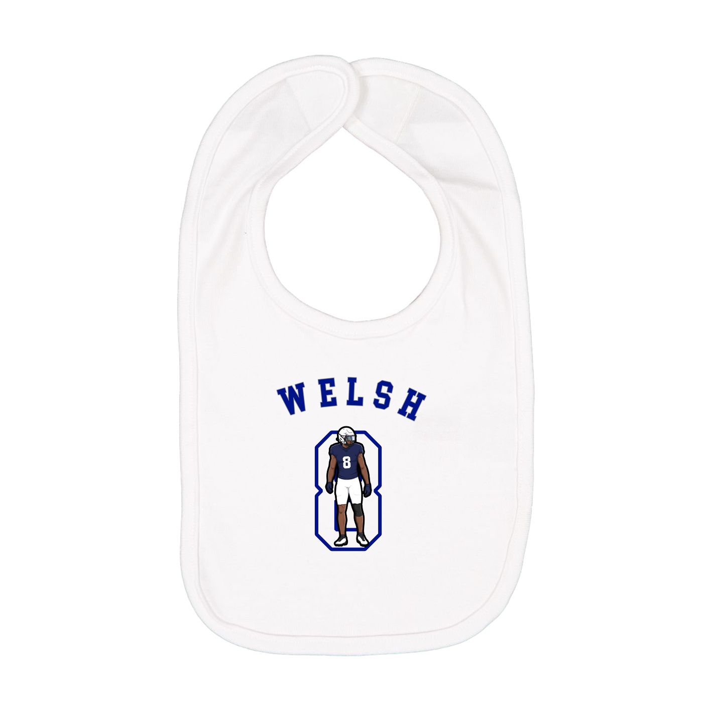 Infant Bib — Shirsey Arch in White