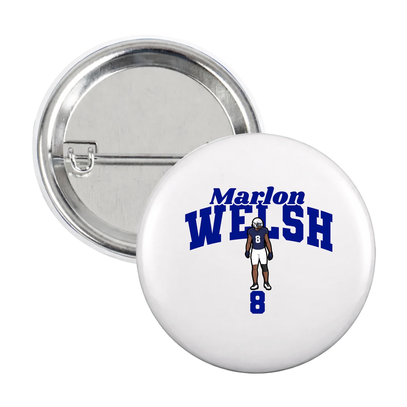 Game Day Button — Signature Arch in White