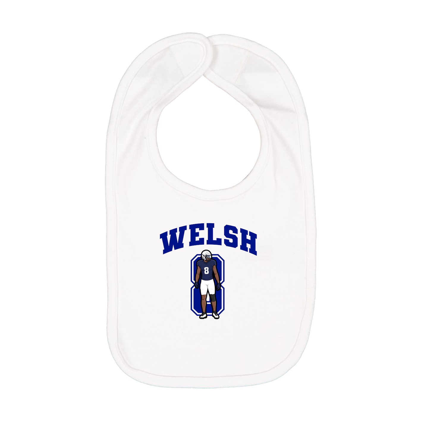 Infant Bib — Number in White