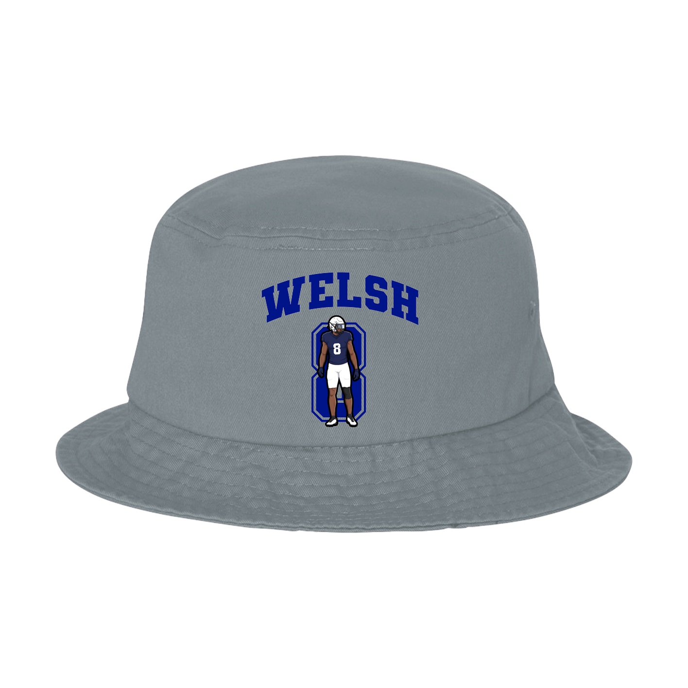 Bucket Cap — Number in Grey