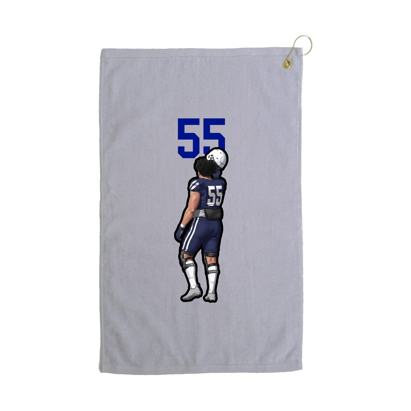 Golf Towel — Number Top in Grey