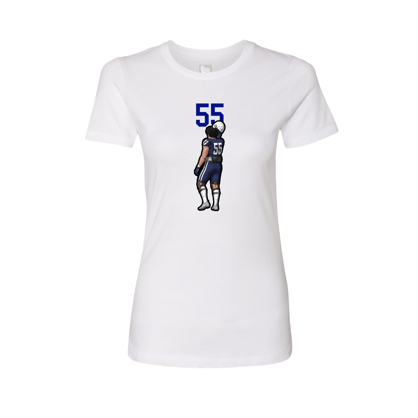 Womens Tee — Number Top in White