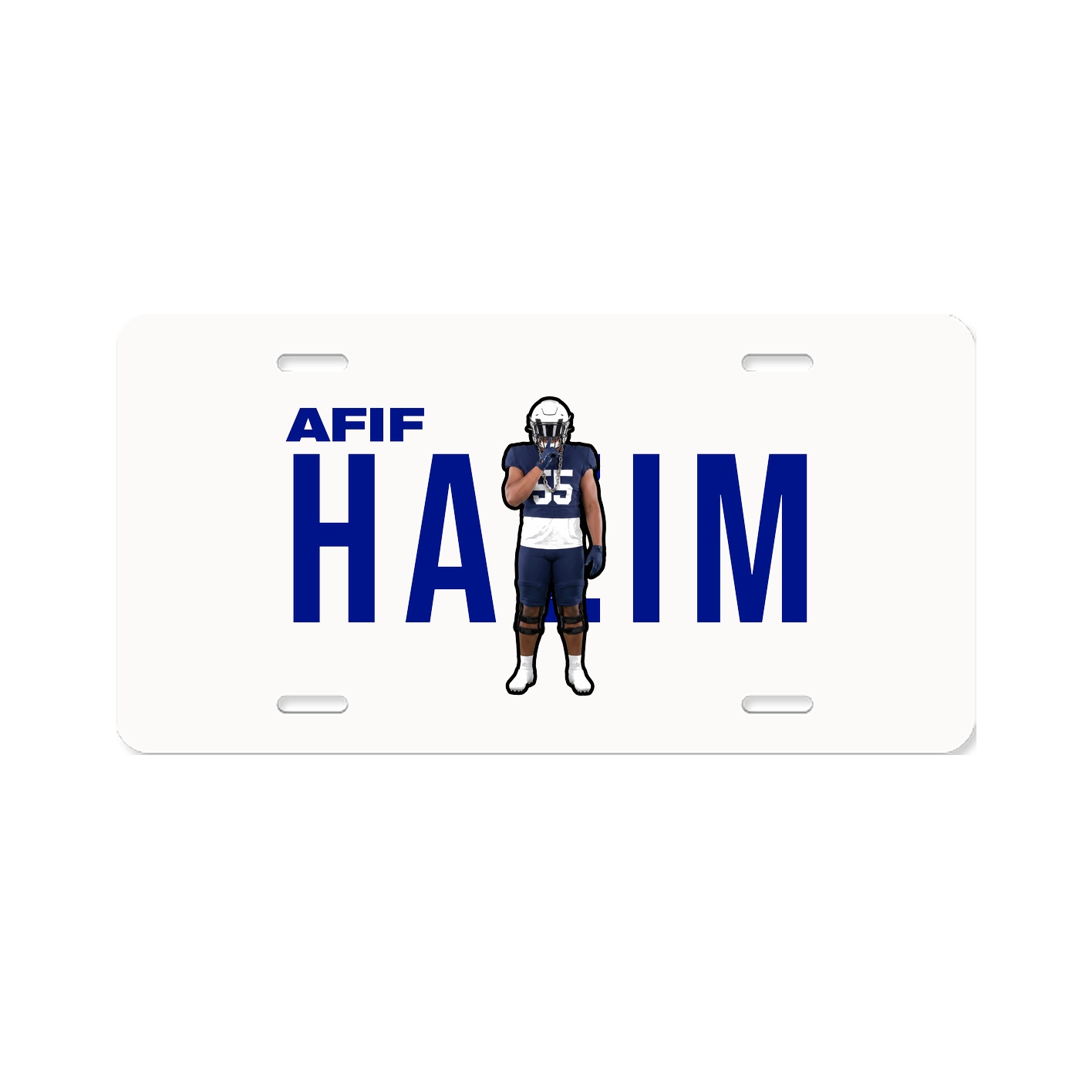 License Plate — Player Name in Classic
