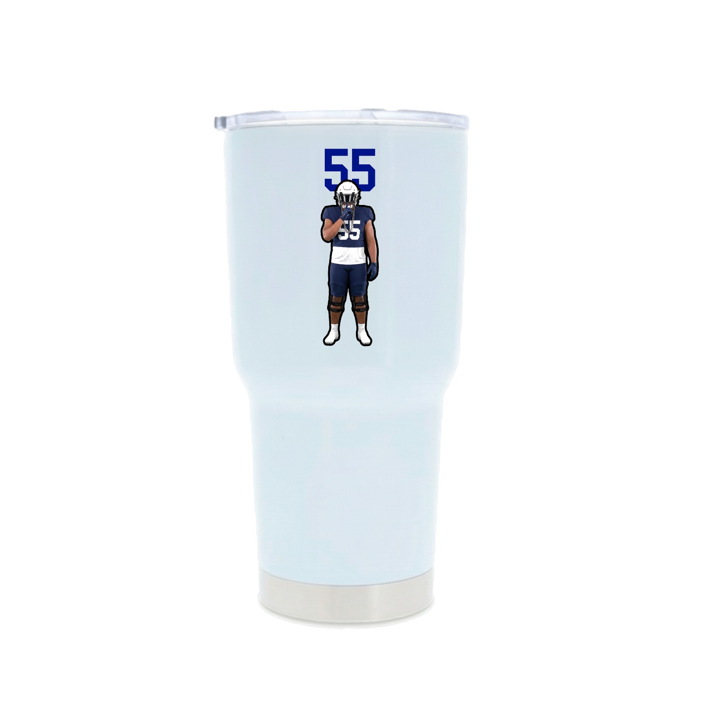 30oz Stainless Steel Tumbler — Number Top in White