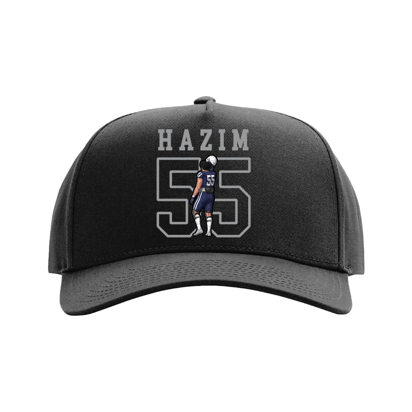 Full Fabric Five-Panel Champ Cap — Shirsey in Black