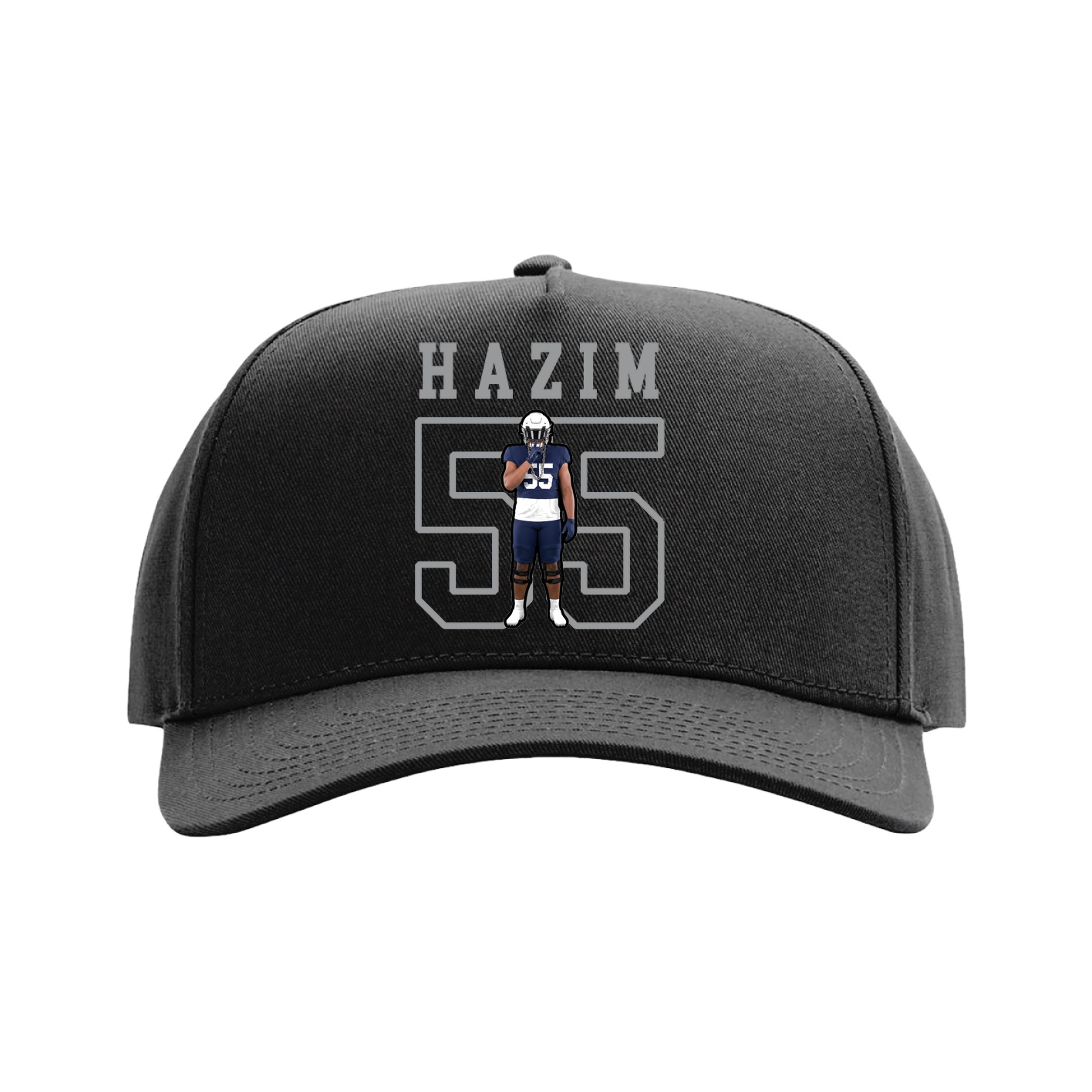 Full Fabric Five-Panel Champ Cap — Shirsey in Black