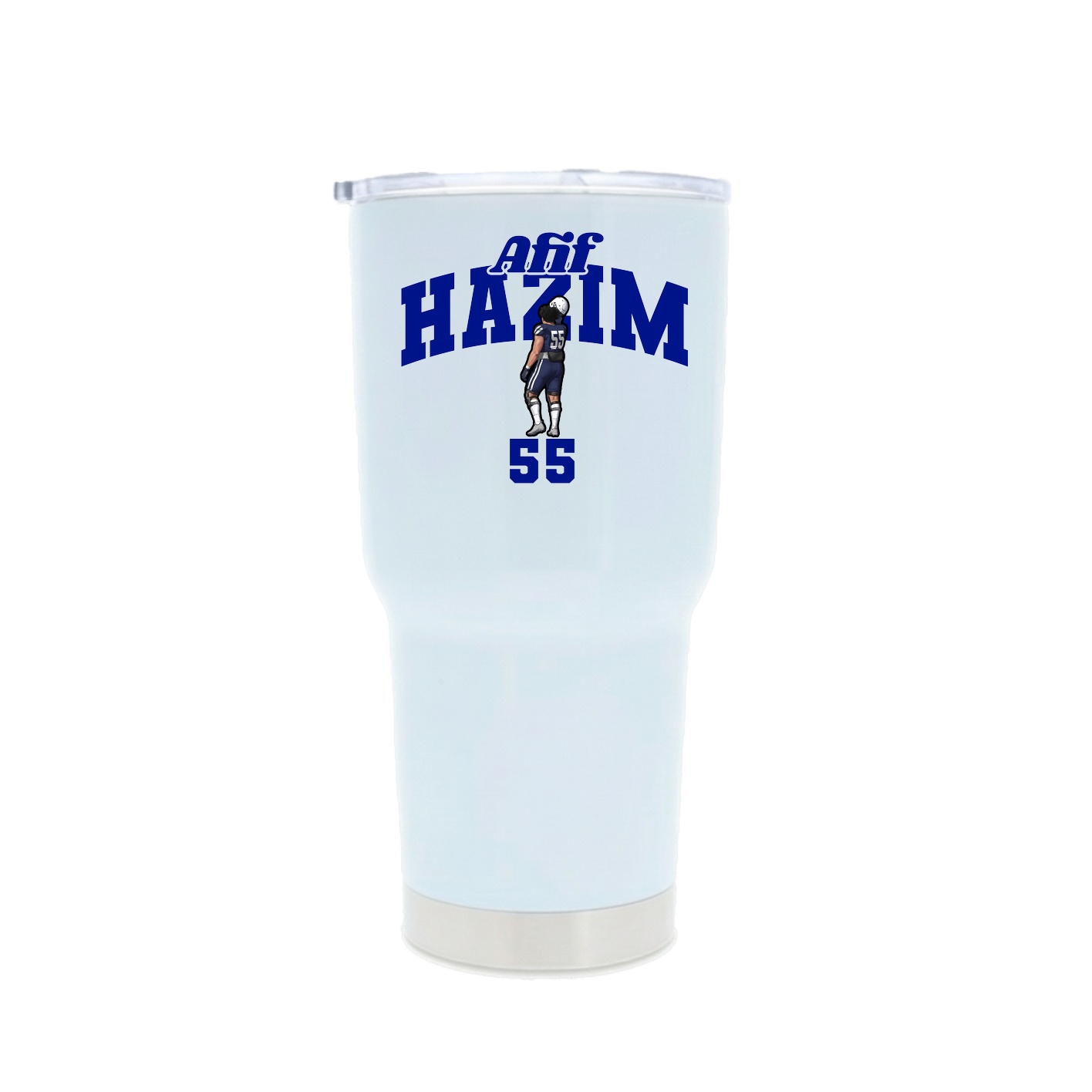 30oz Stainless Steel Tumbler — Signature Arch in White