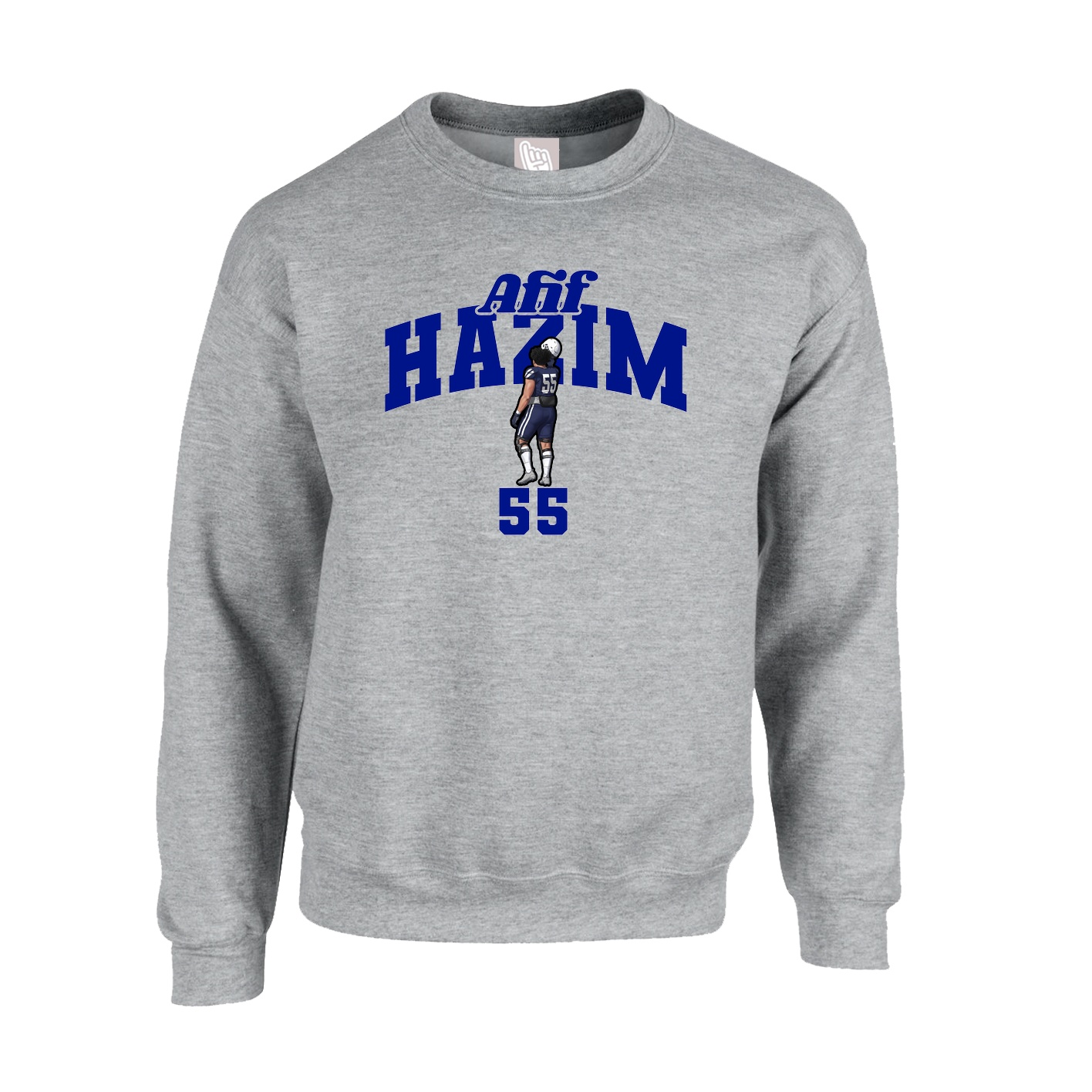 Fleece Crew — Signature Arch in Grey