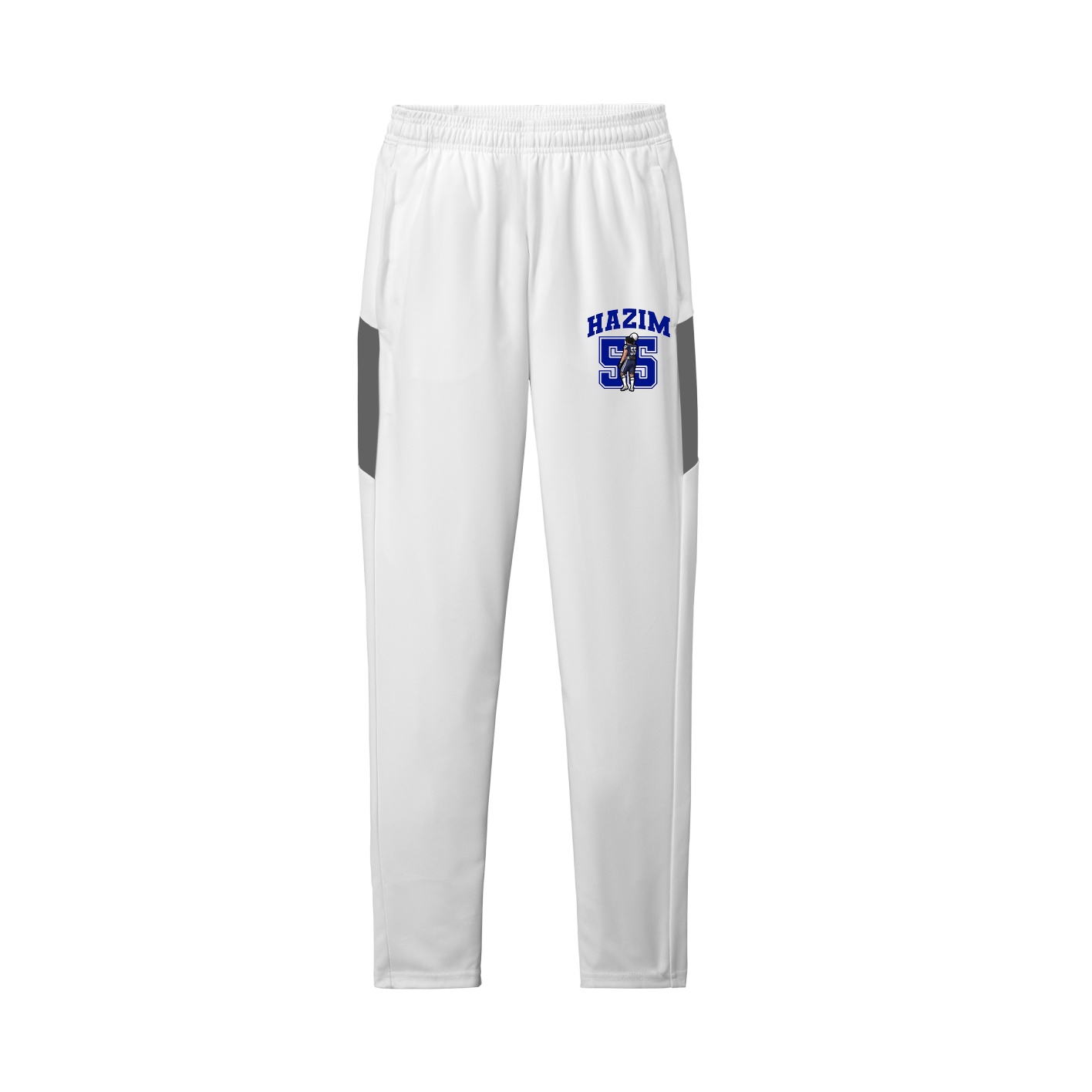 Team Travel Pant — Number in White/Grey