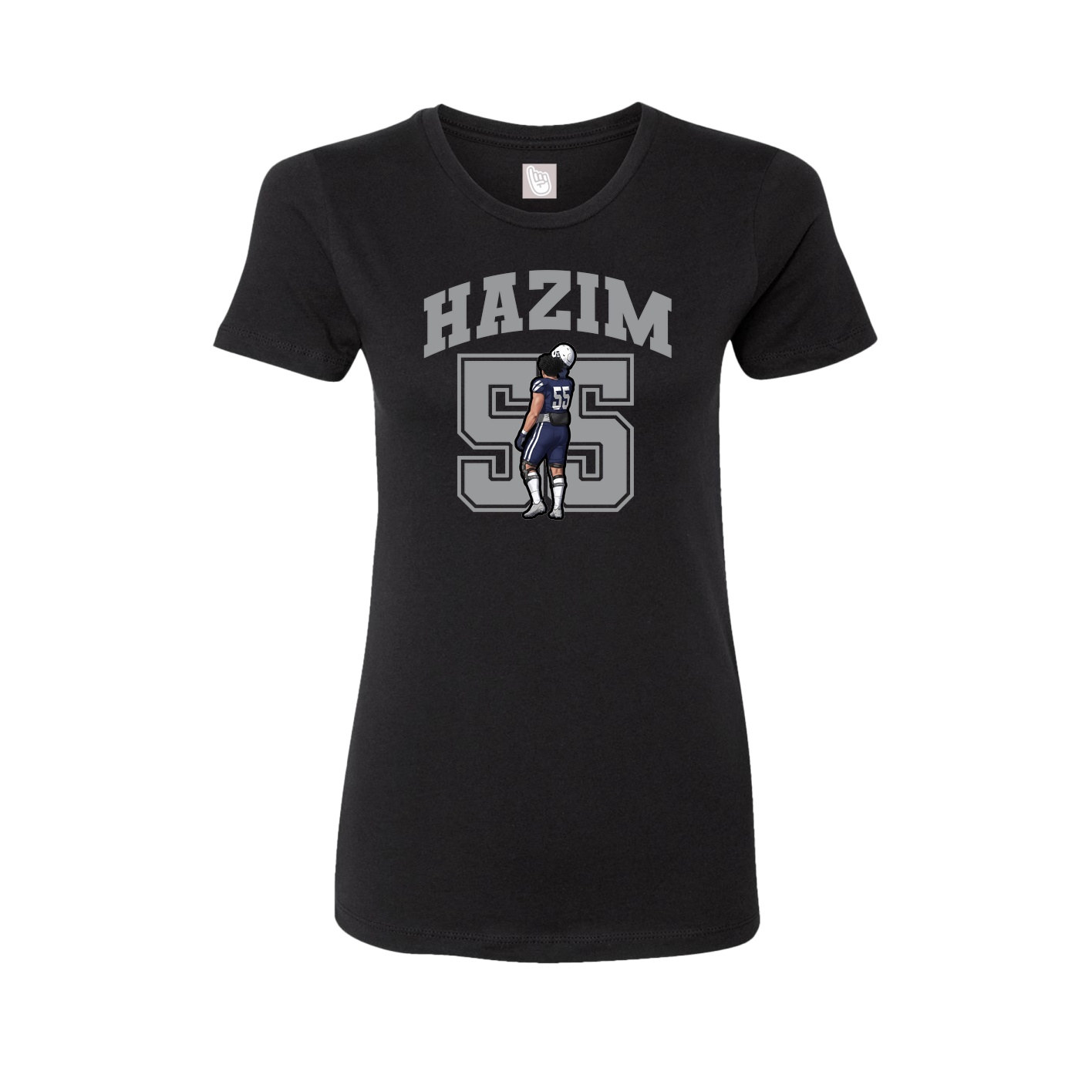 Womens Tee — Number in Black