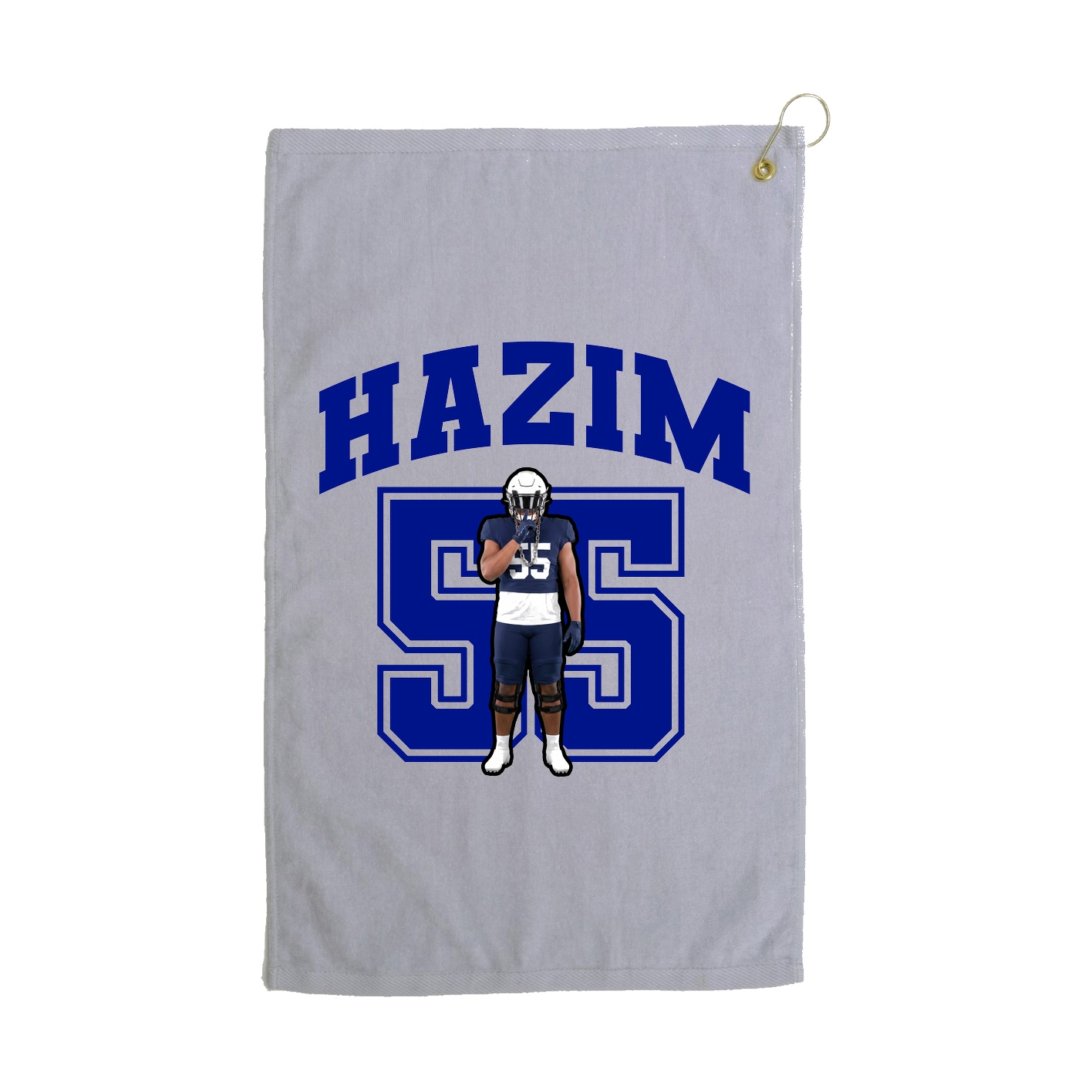 Golf Towel — Number in Grey