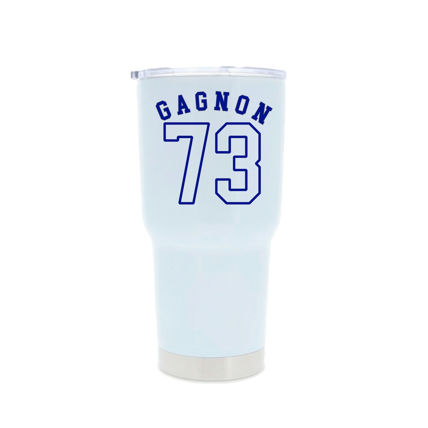 30oz Stainless Steel Tumbler — Shirsey Arch in White