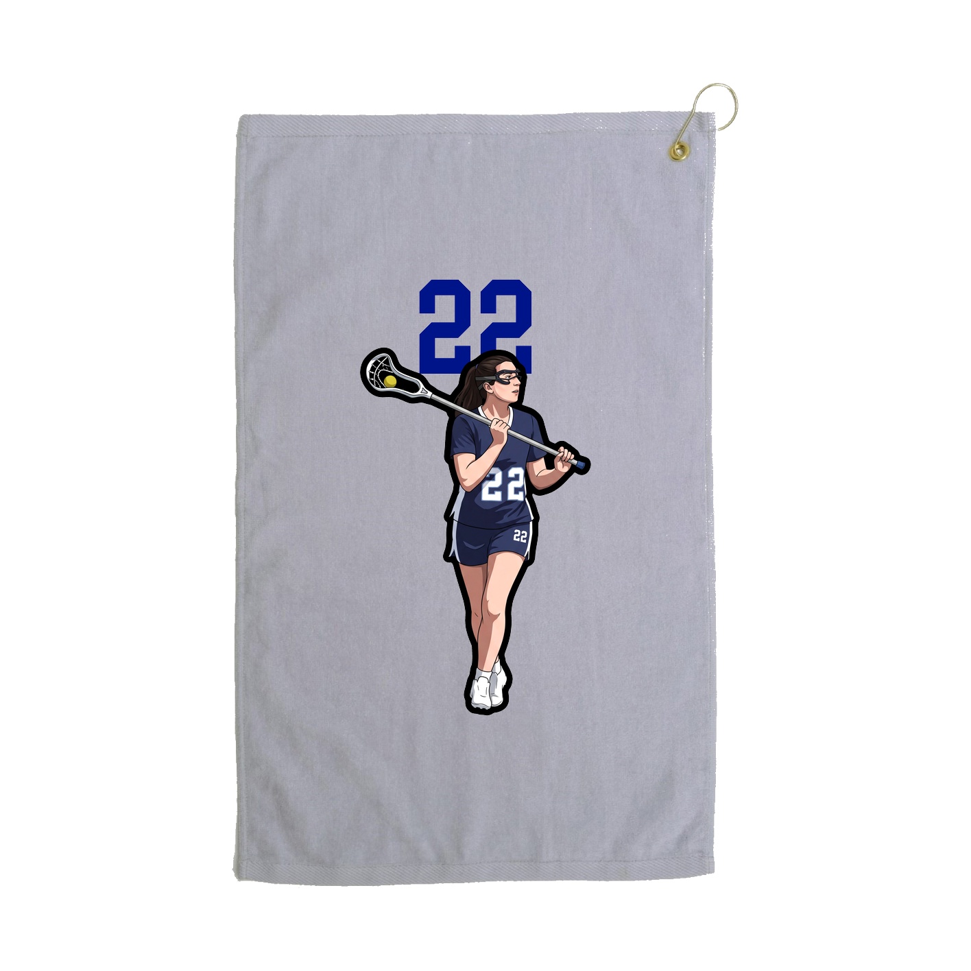 Golf Towel — Number Top in Grey