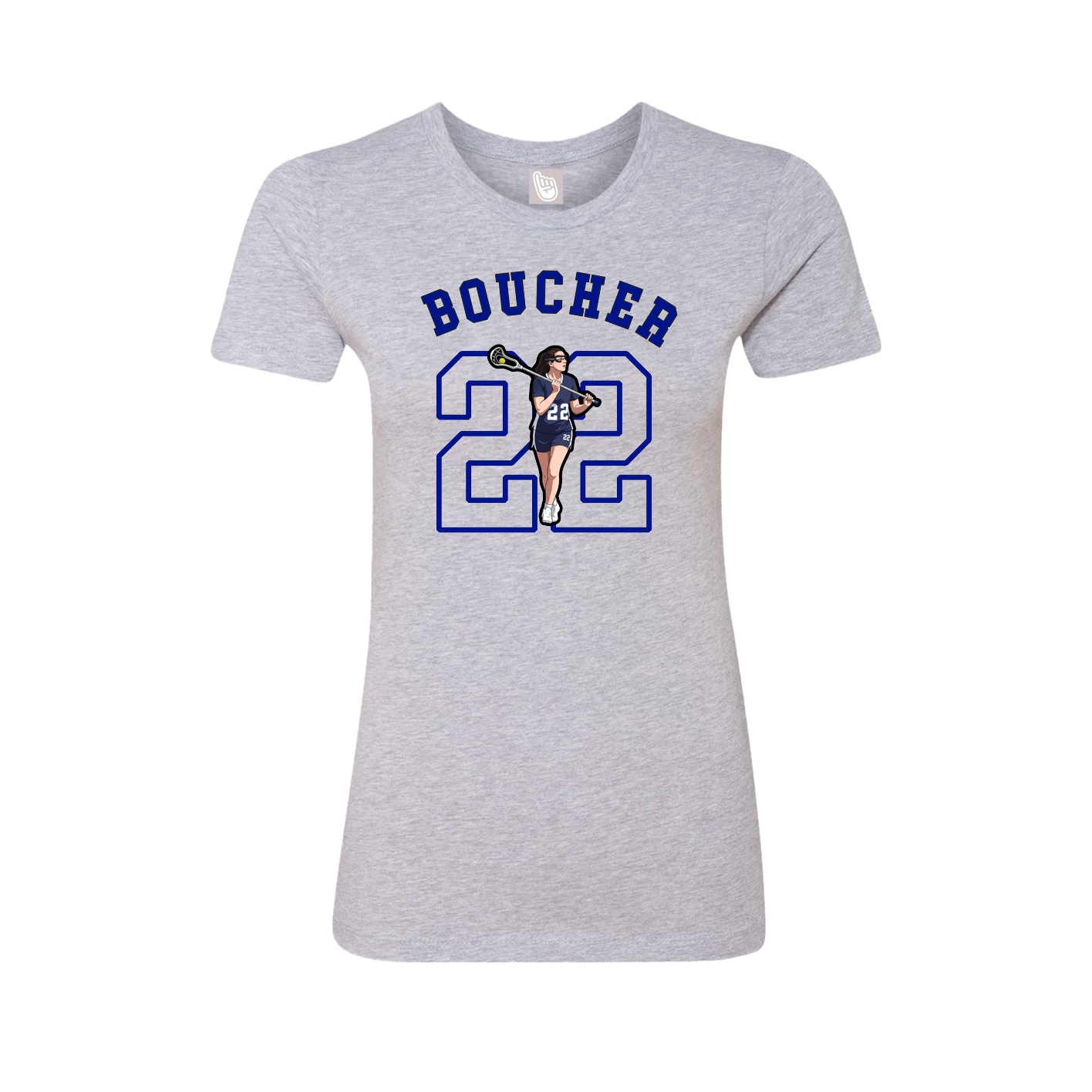 Fitted Women's Tee — Shirsey Arch in Grey