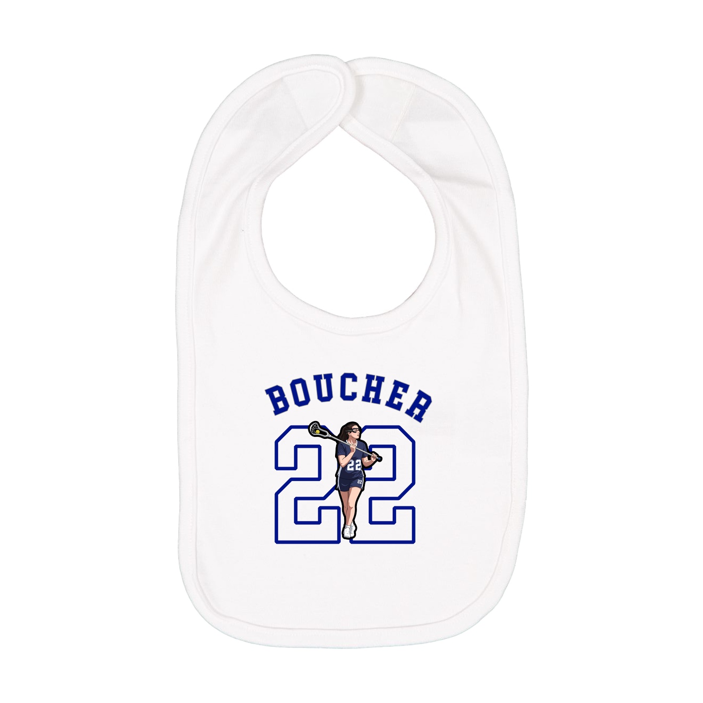 Infant Bib — Shirsey Arch in White