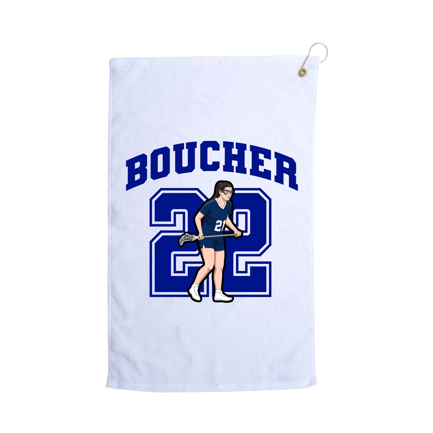 Golf Towel — Number in White