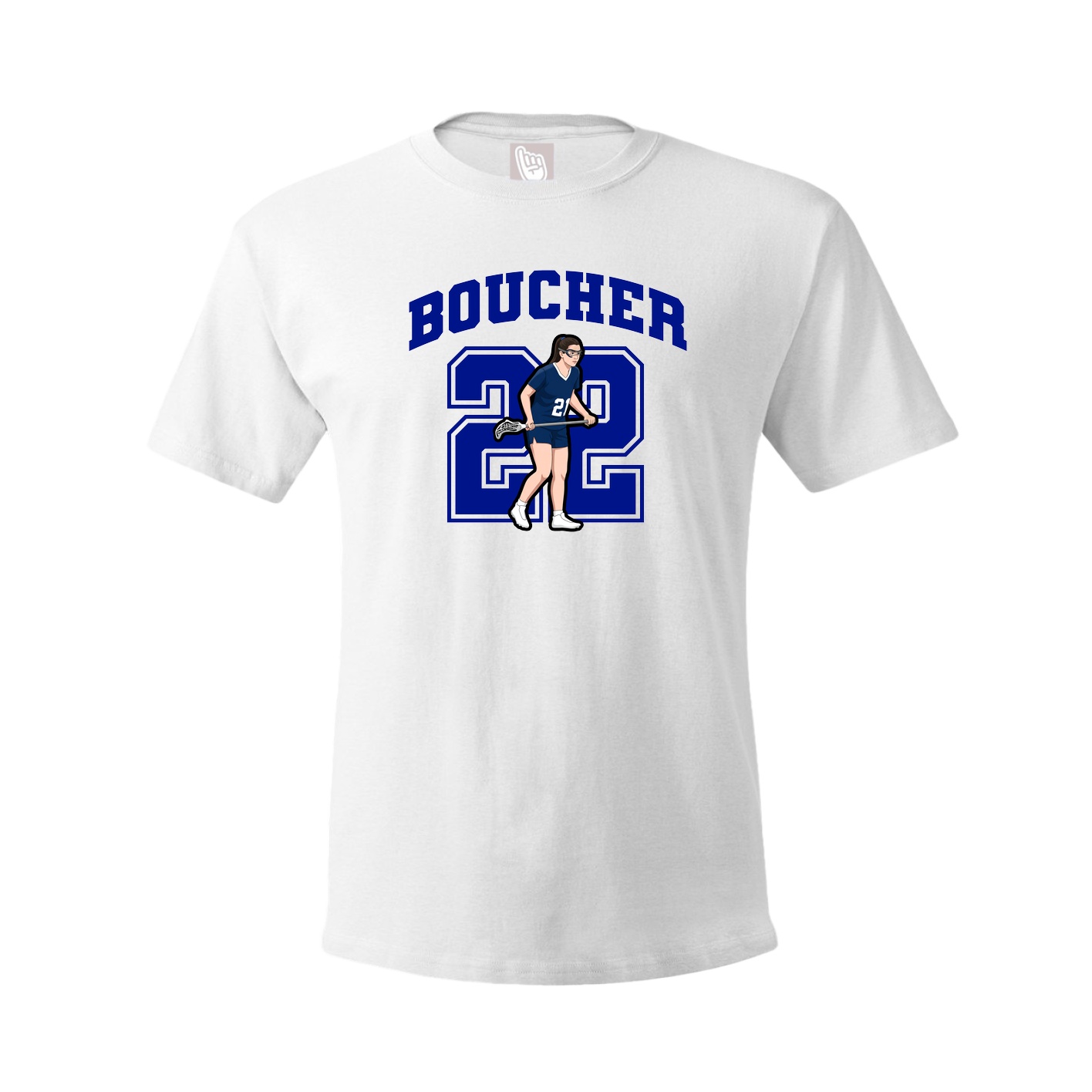 Youth Tee — Number in White