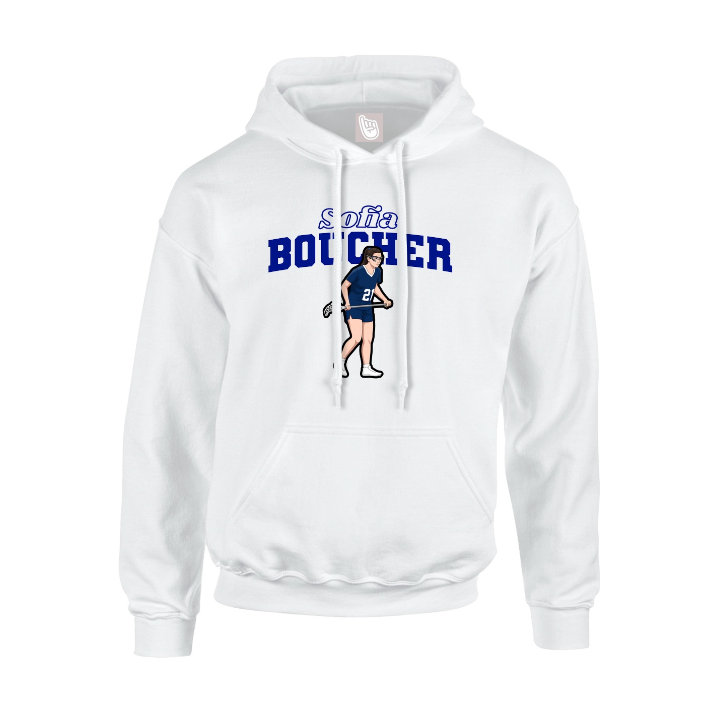 Hoodie — Name Arch in White