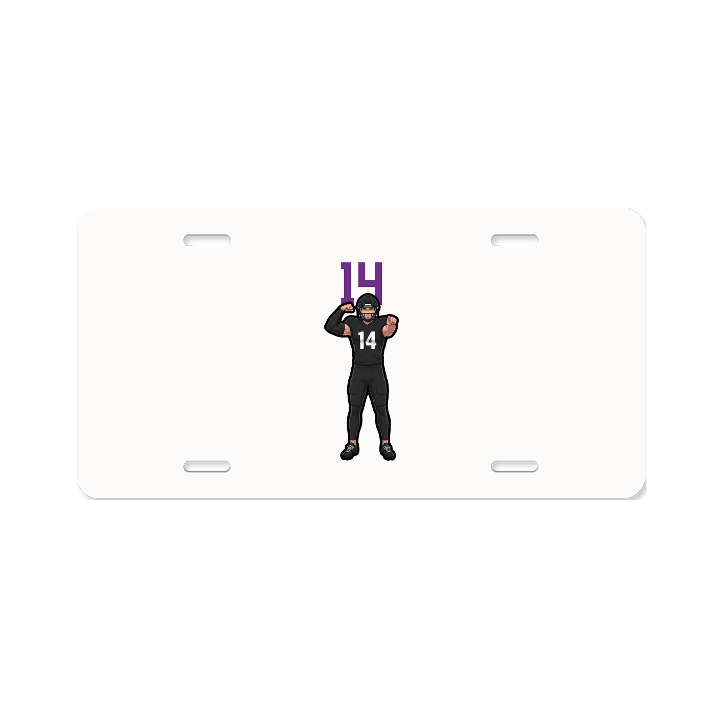 License Plate — Number Top in Classic
