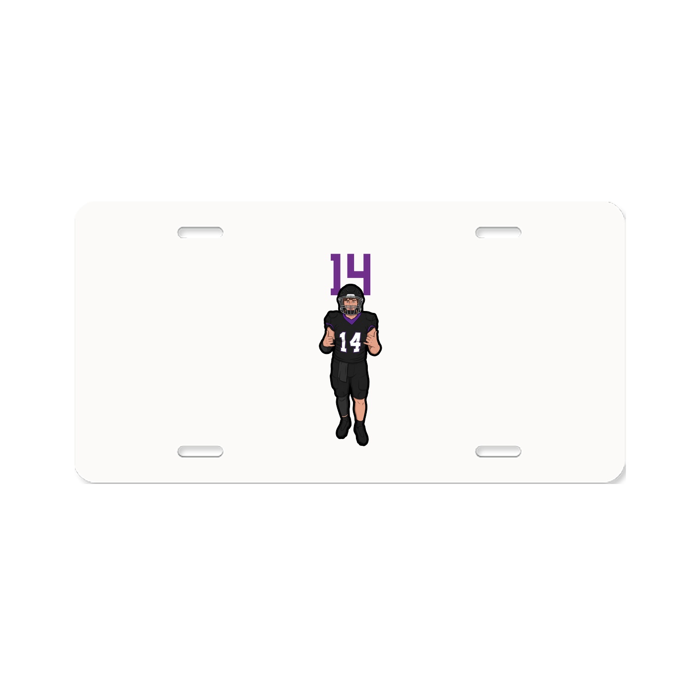 License Plate — Number Top in Classic