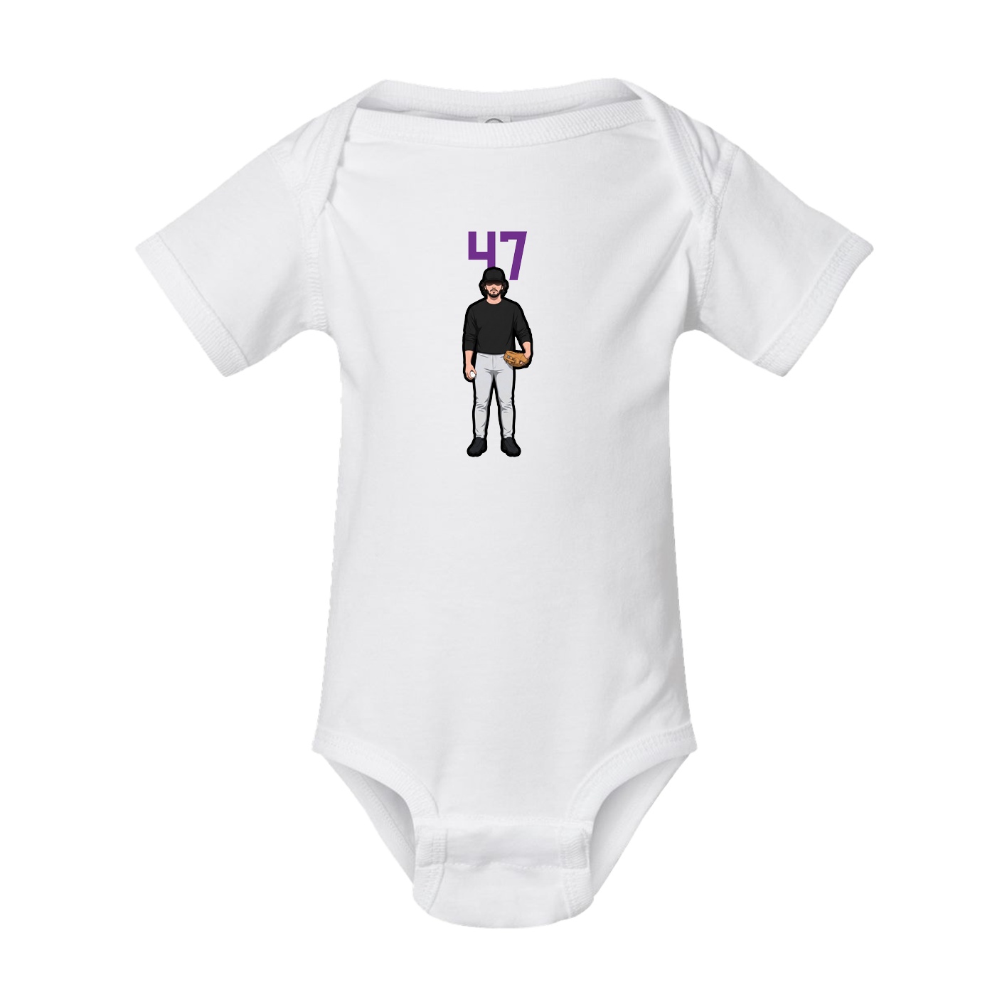 Baby Onesie — Number Top in White