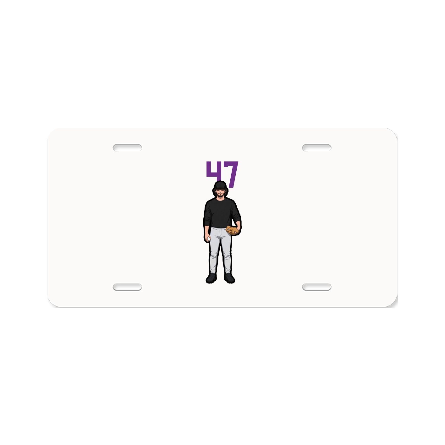 License Plate — Number Top in Classic
