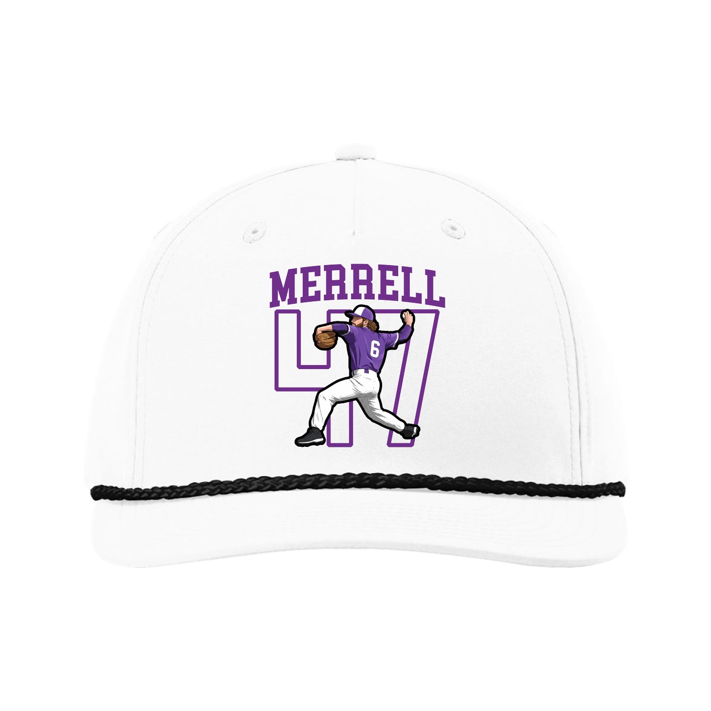 Five-Panel Classic Rope Cap — Shirsey in White