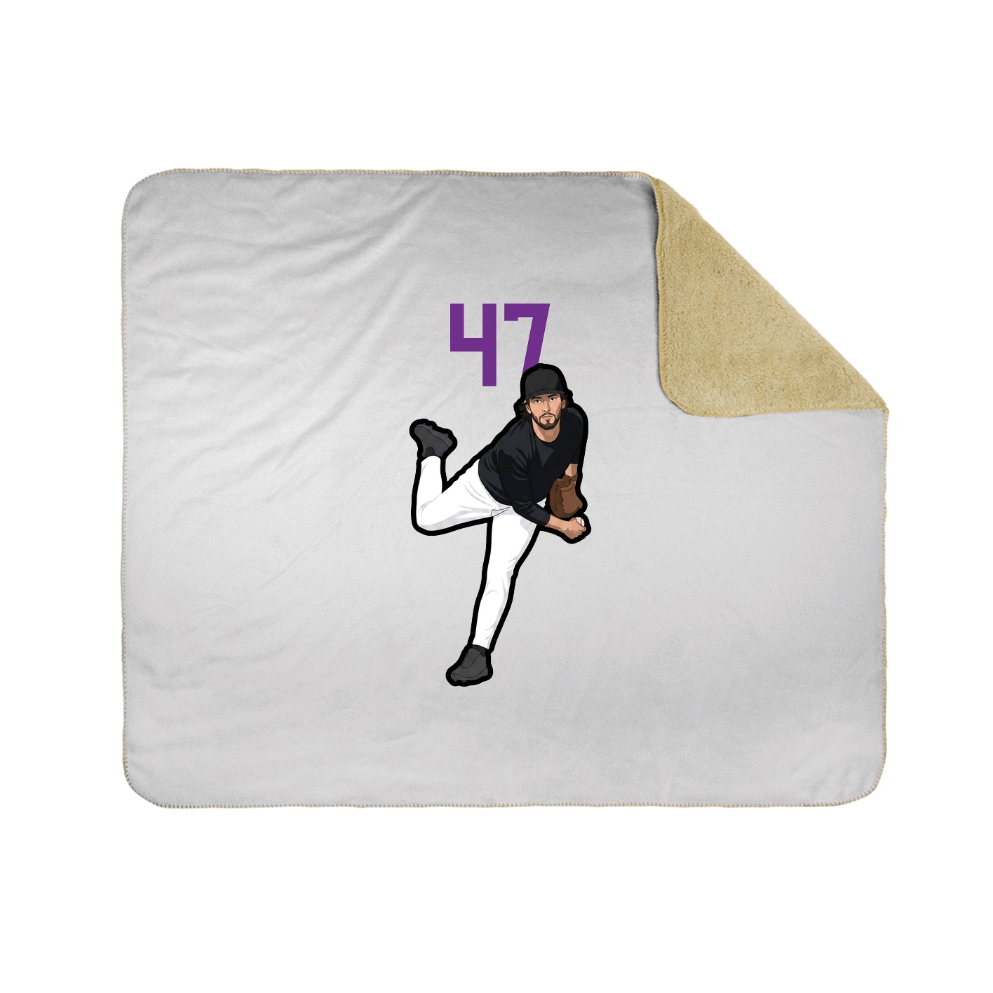 Throw Blanket — Number Top in White