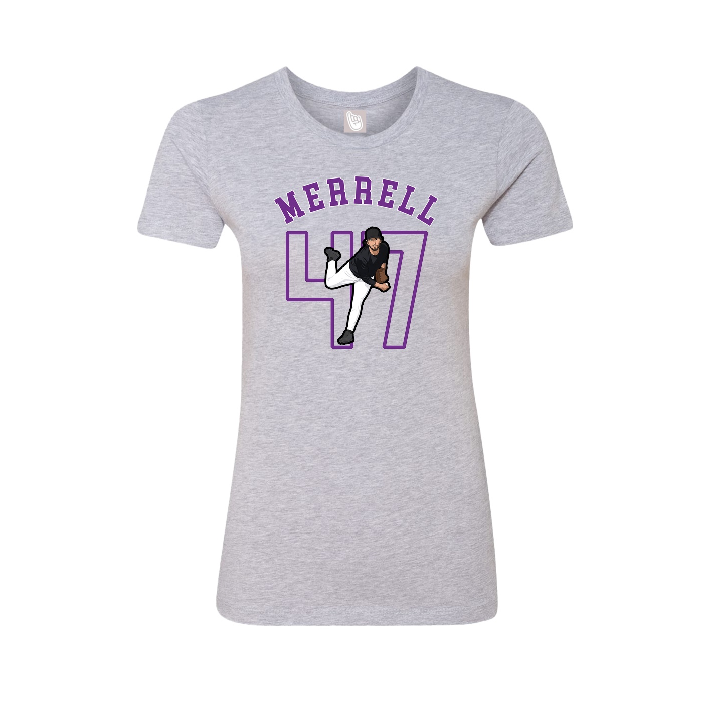 Fitted Women's Tee — Shirsey Arch in Grey