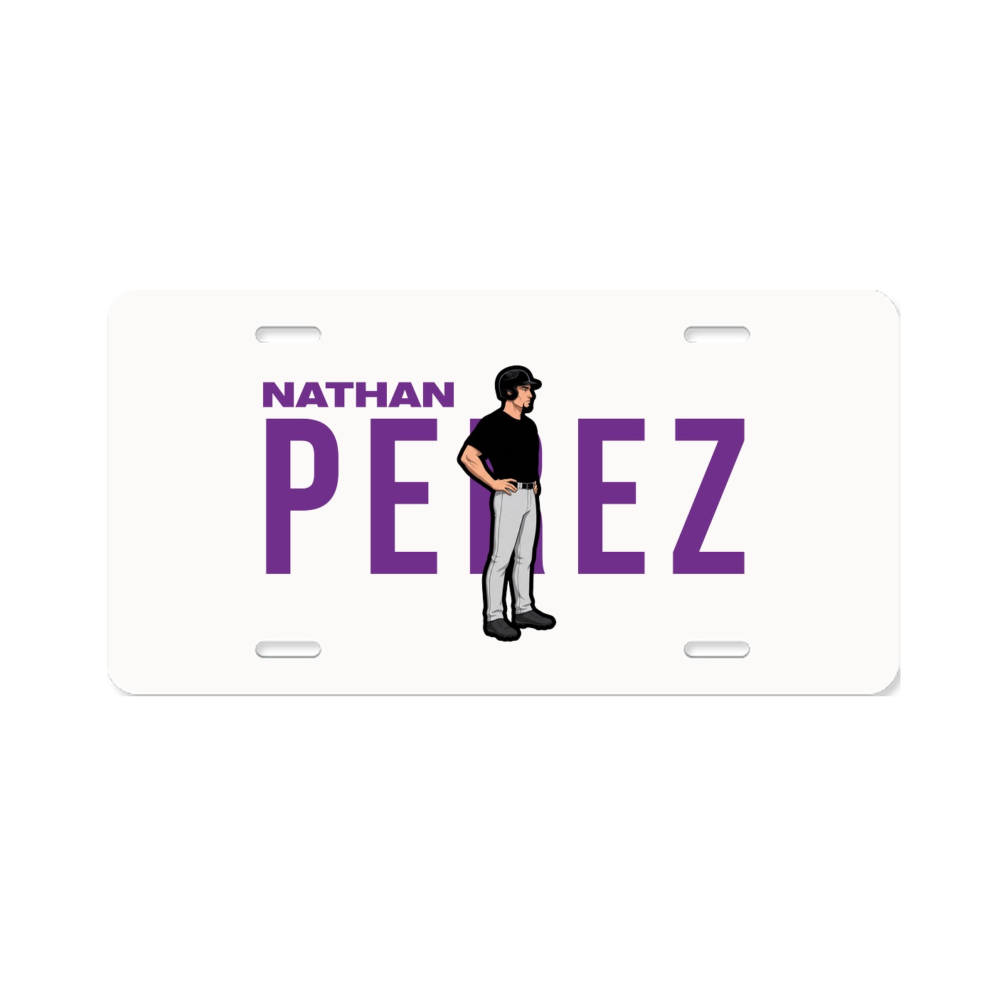 License Plate — Player Name in Classic