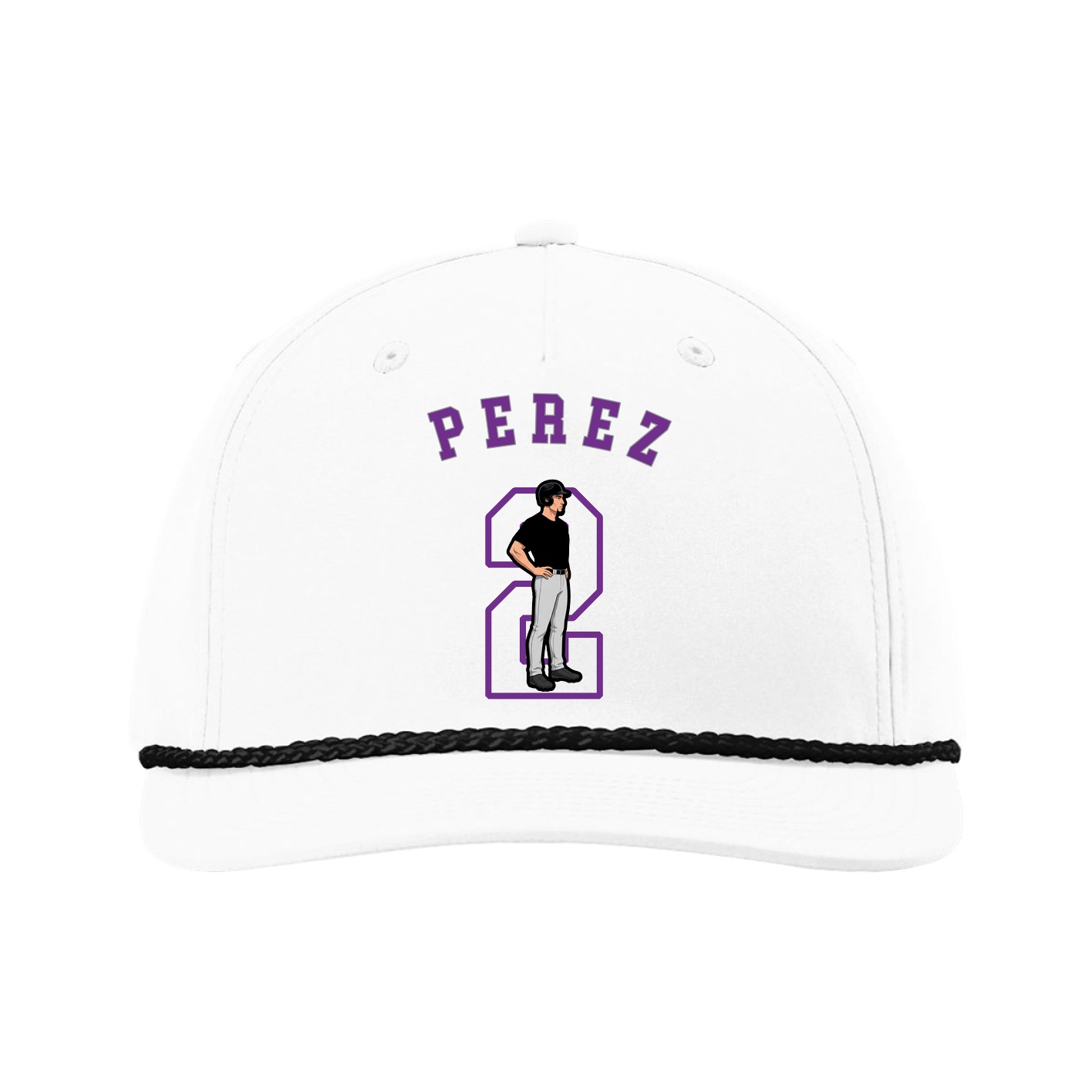 Five-Panel Classic Rope Cap — Shirsey Arch in White