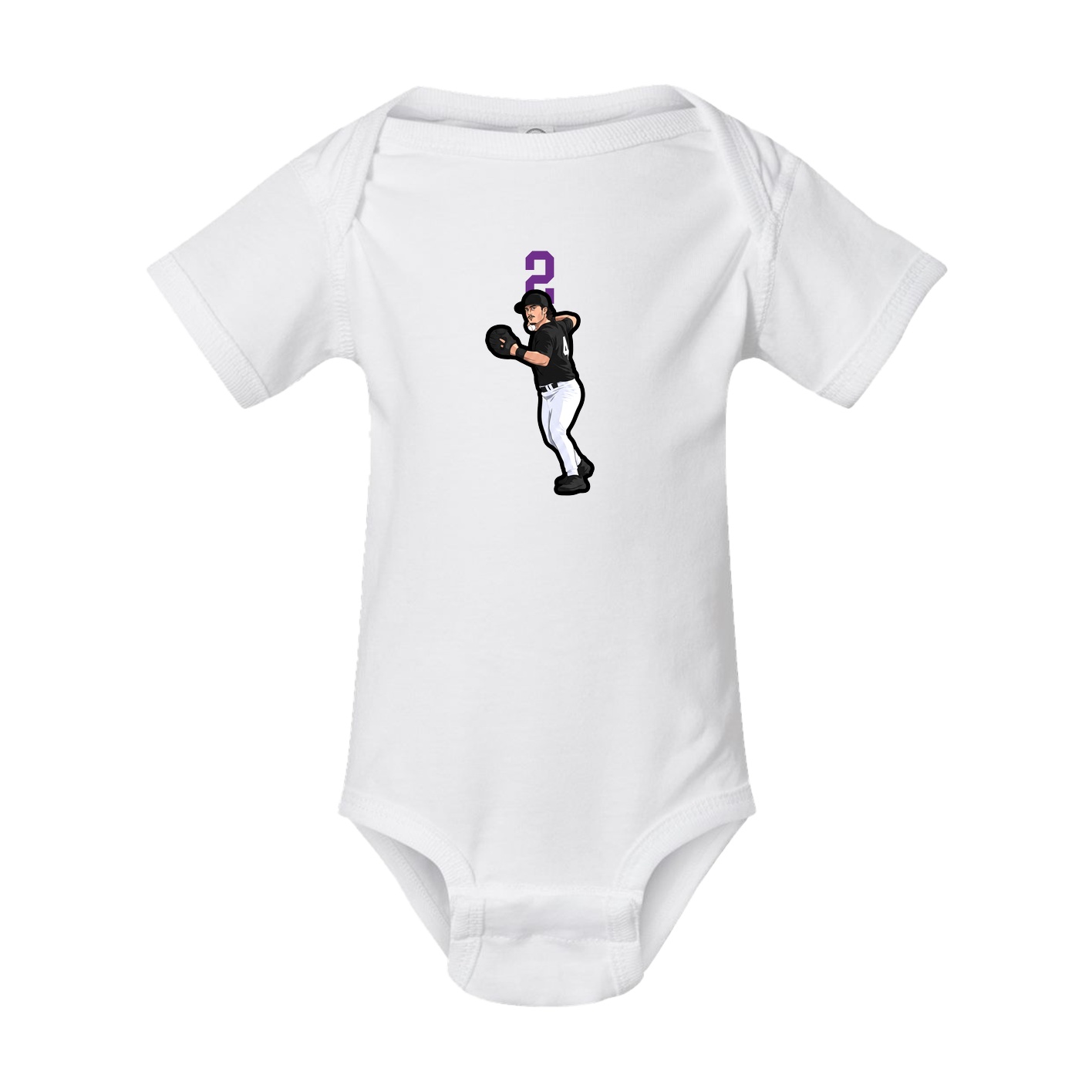 Baby Onesie — Number Top in White