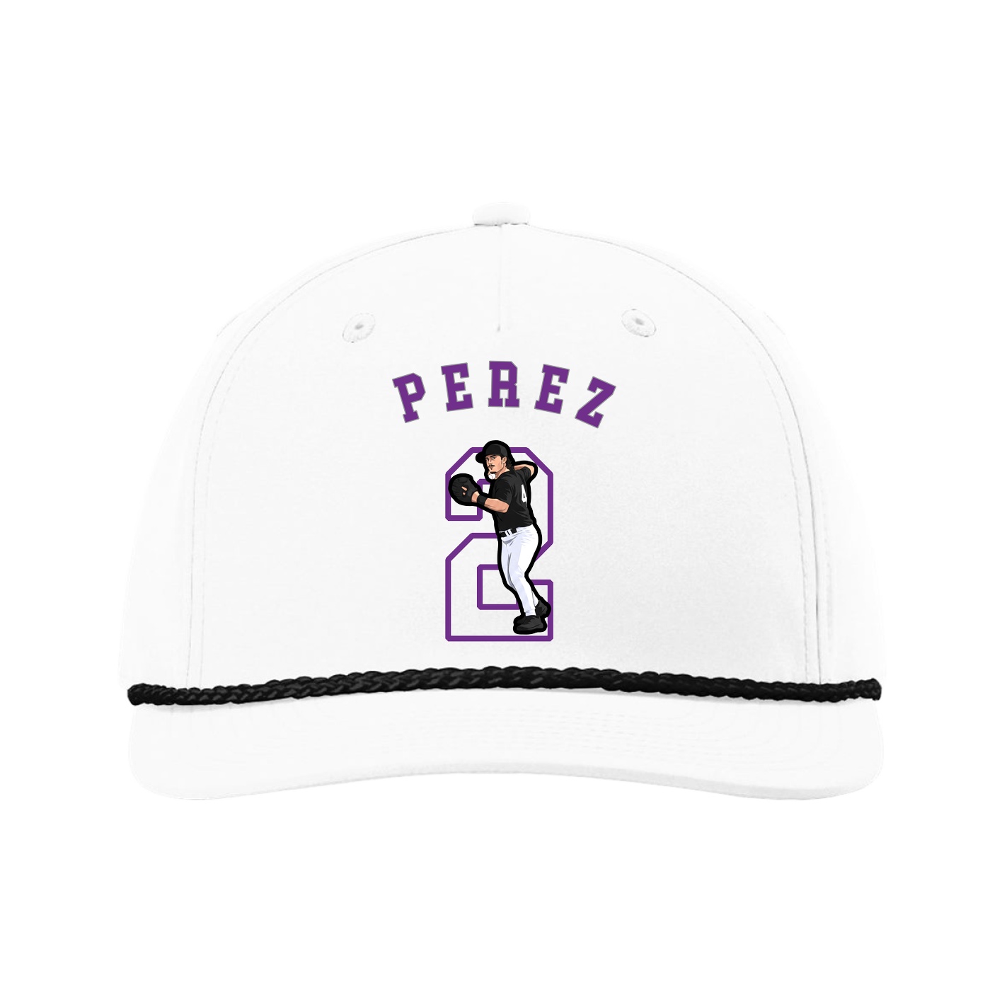 Five-Panel Classic Rope Cap — Shirsey Arch in White