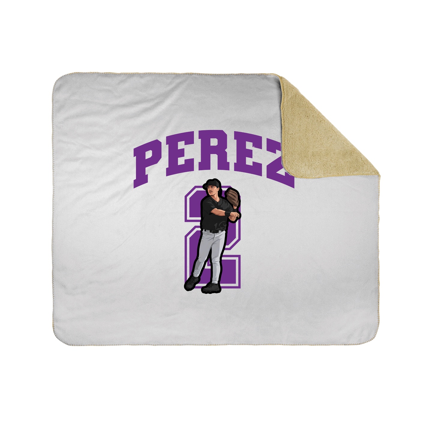 Throw Blanket — Number in White