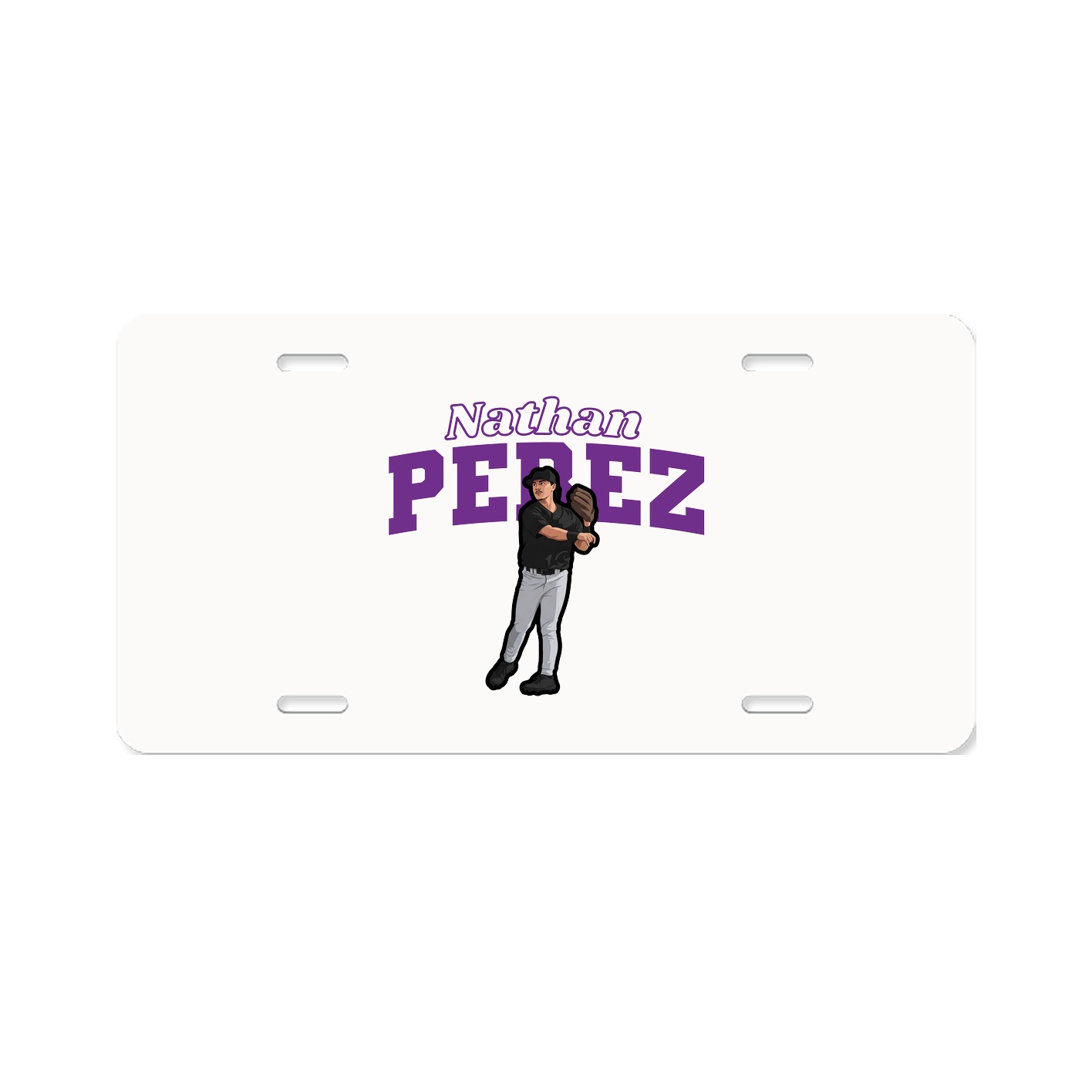 License Plate — Name Arch in Classic