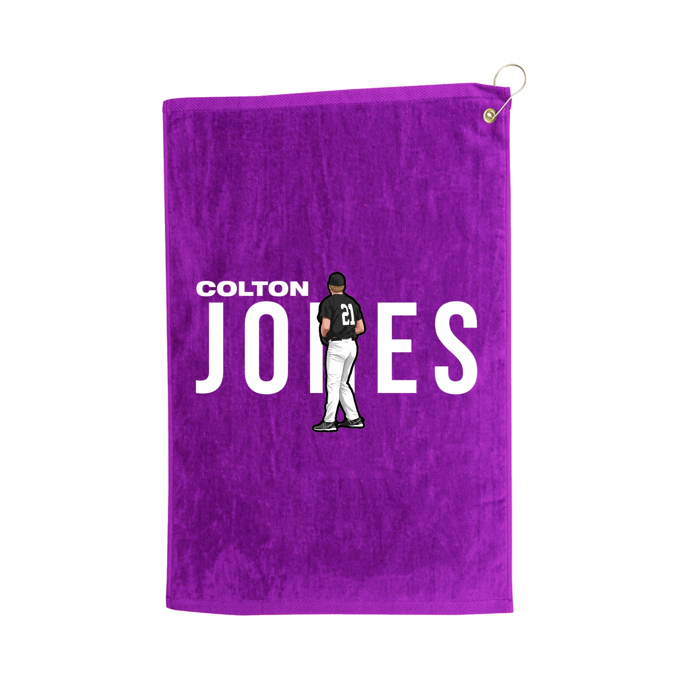 Golf Towel — Player Name in Purple