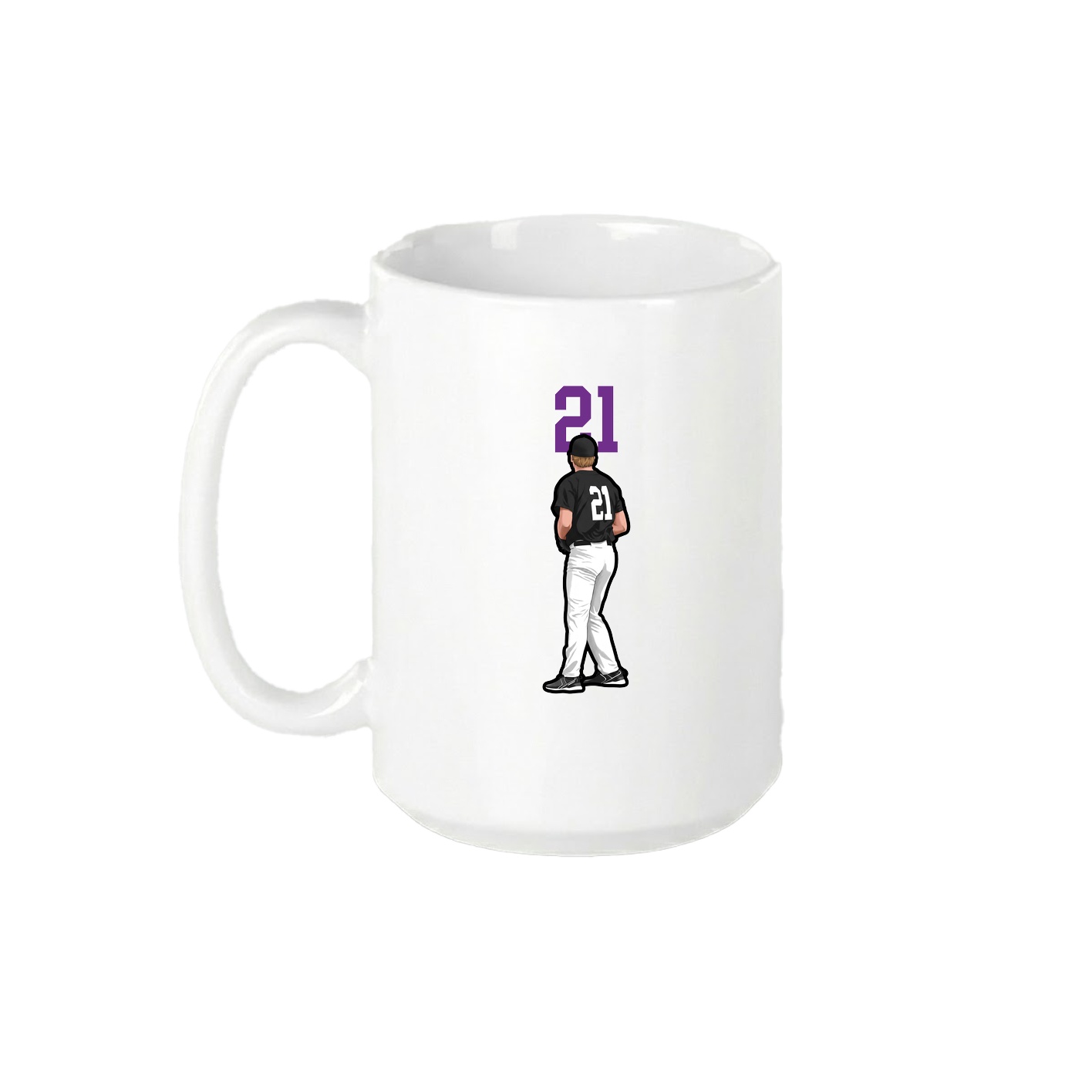 15oz Coffee Mug — Number Top in White