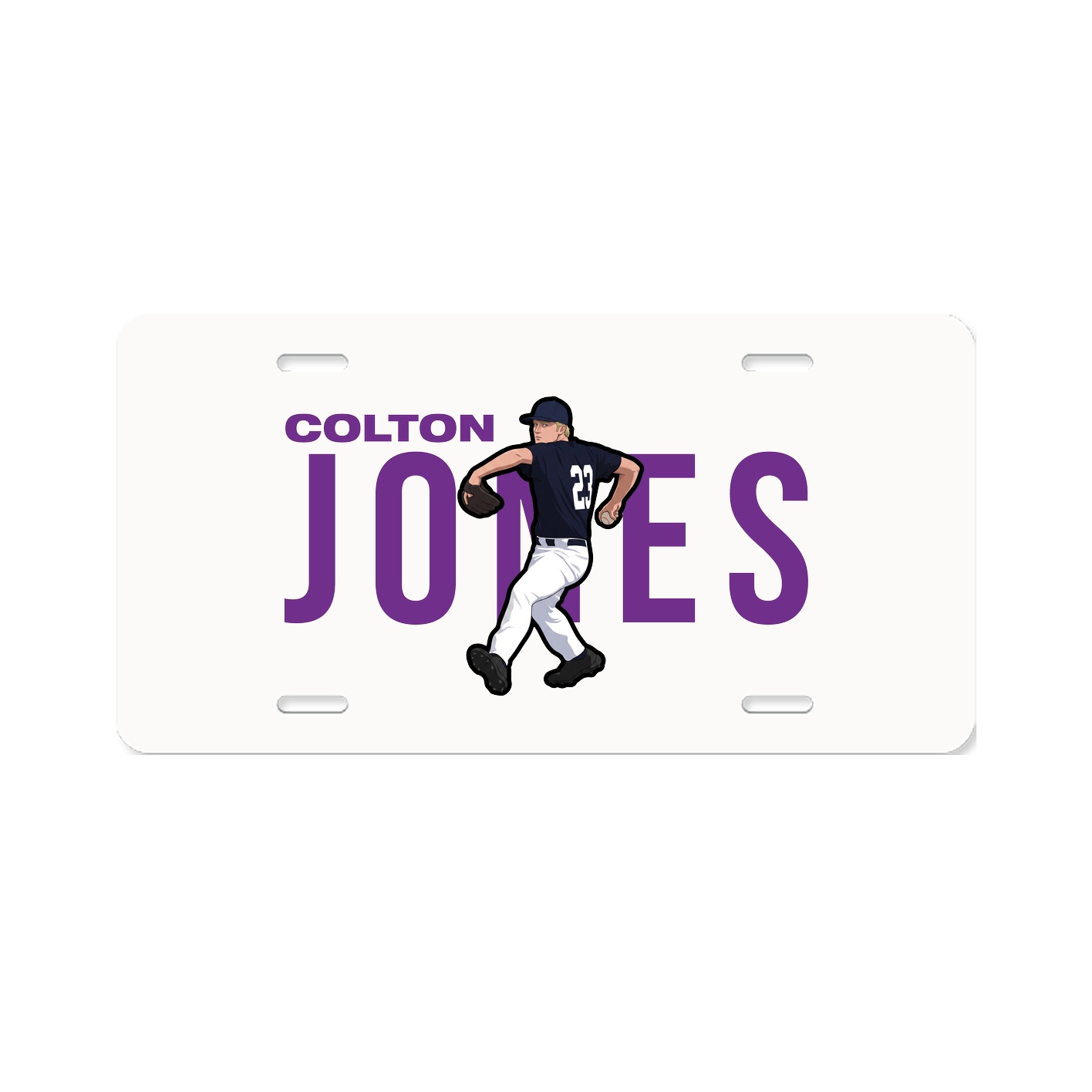 License Plate — Player Name in Classic