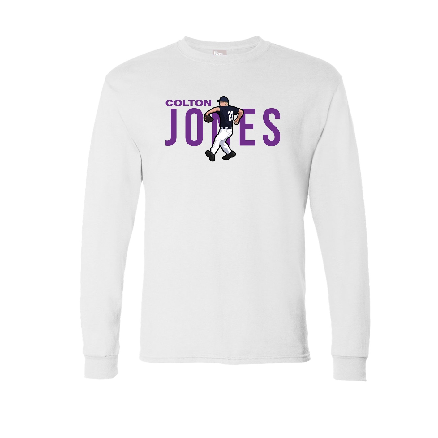 Long Sleeve Tee — Player Name in White