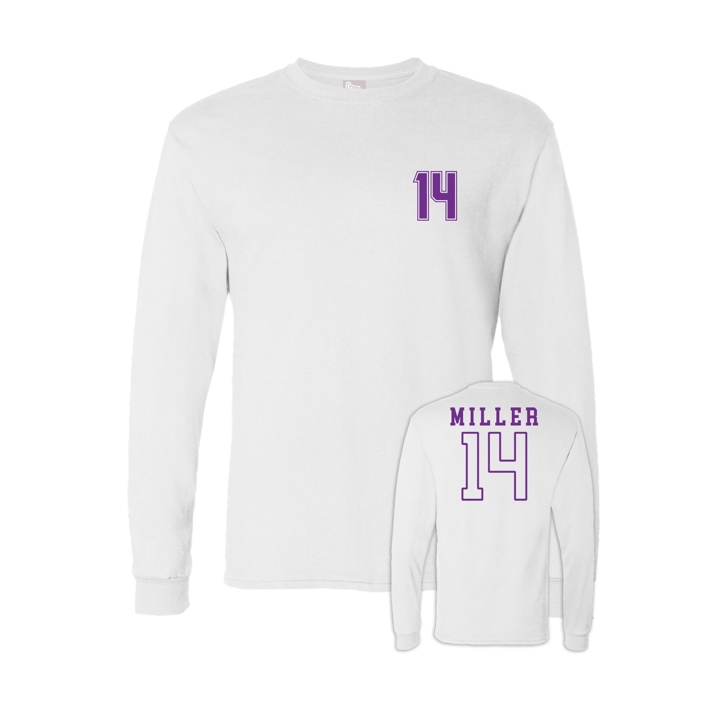 Long Sleeve Tee — Chest Back in White