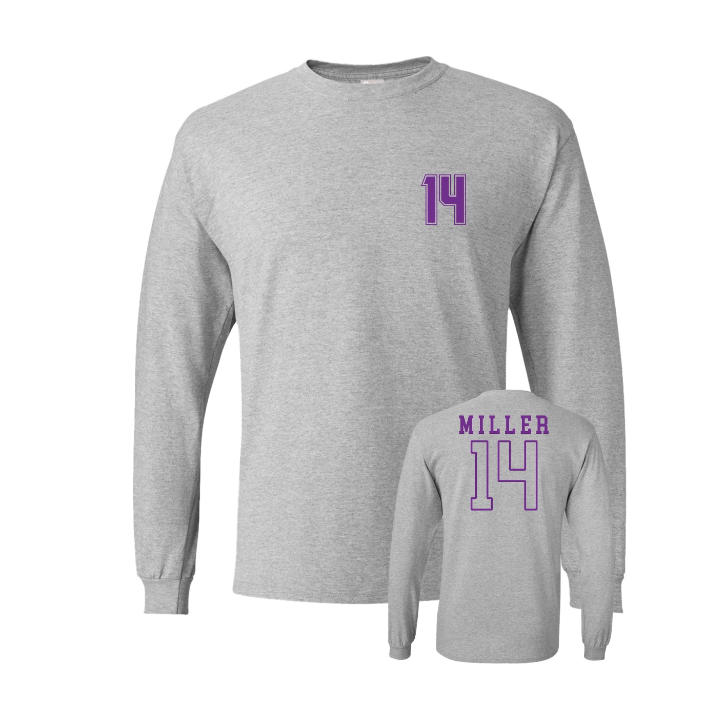 Long Sleeve Tee — Chest Back in Grey