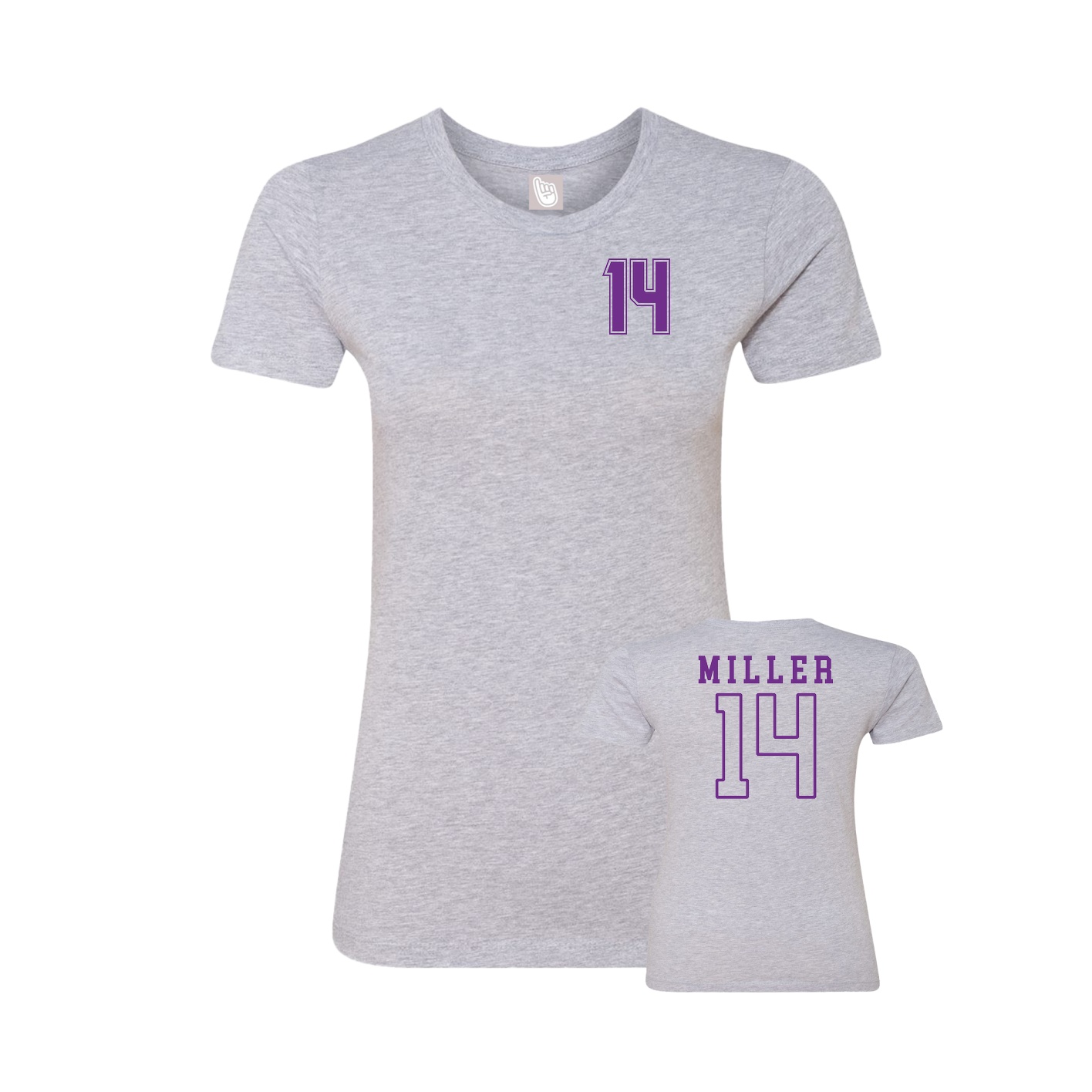 Womens Tee — Chest Back in Grey