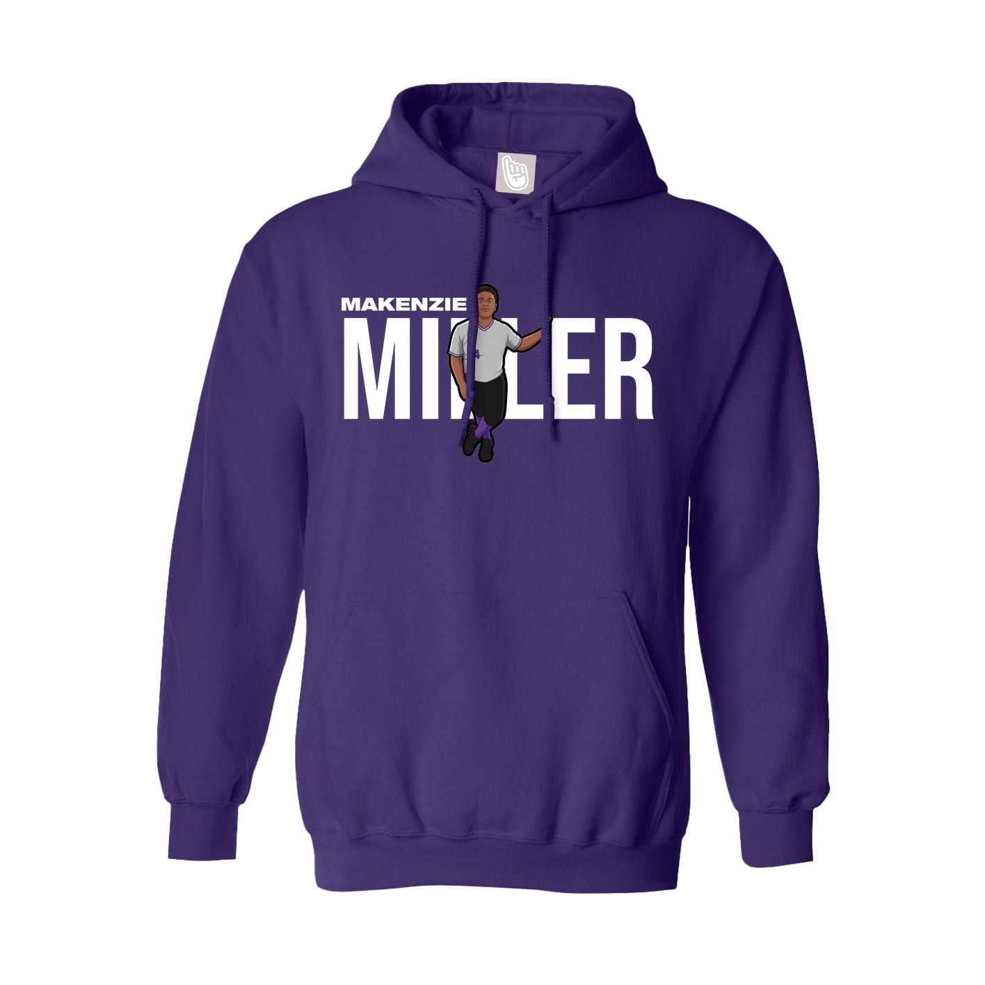 Youth Hoodie — Player Name in Purple