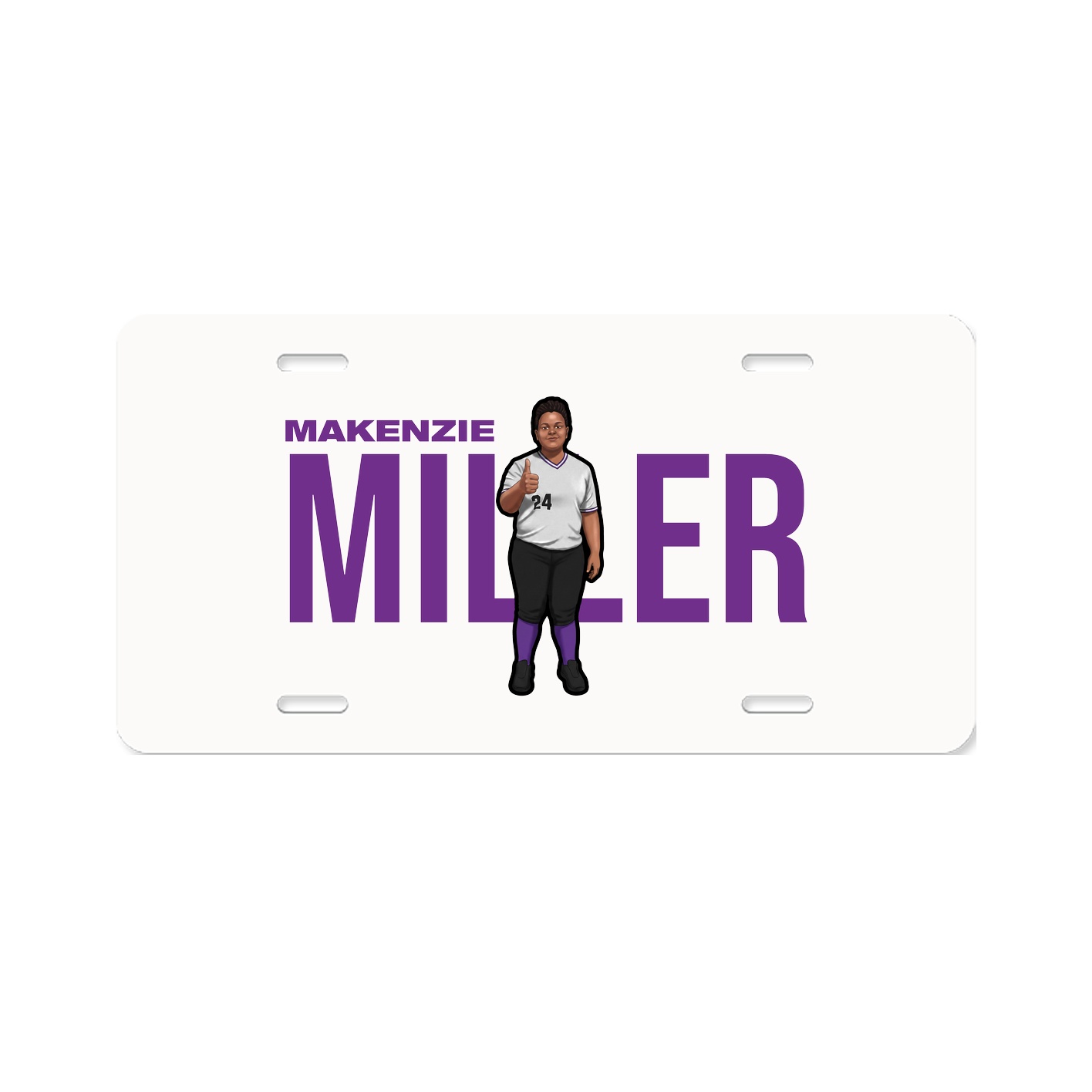 License Plate — Player Name in Classic