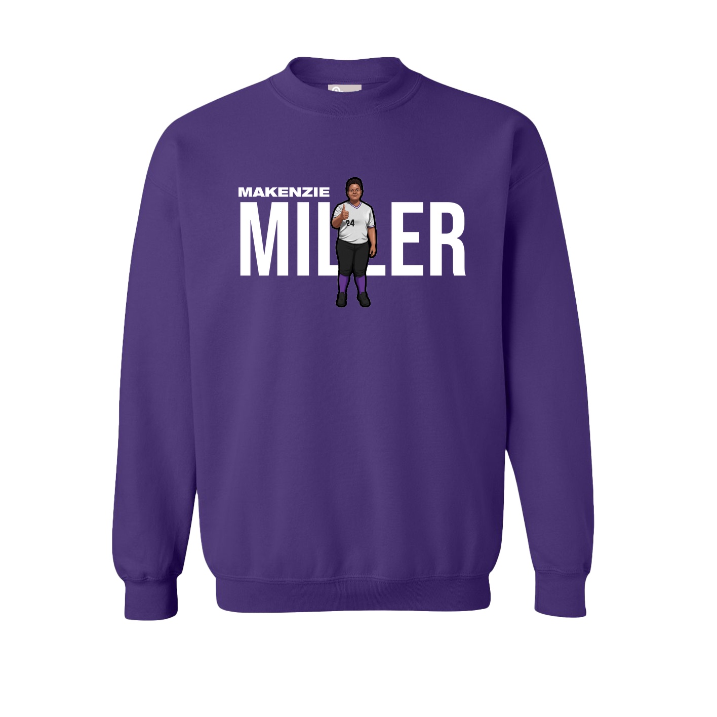 Fleece Crew — Player Name in Purple