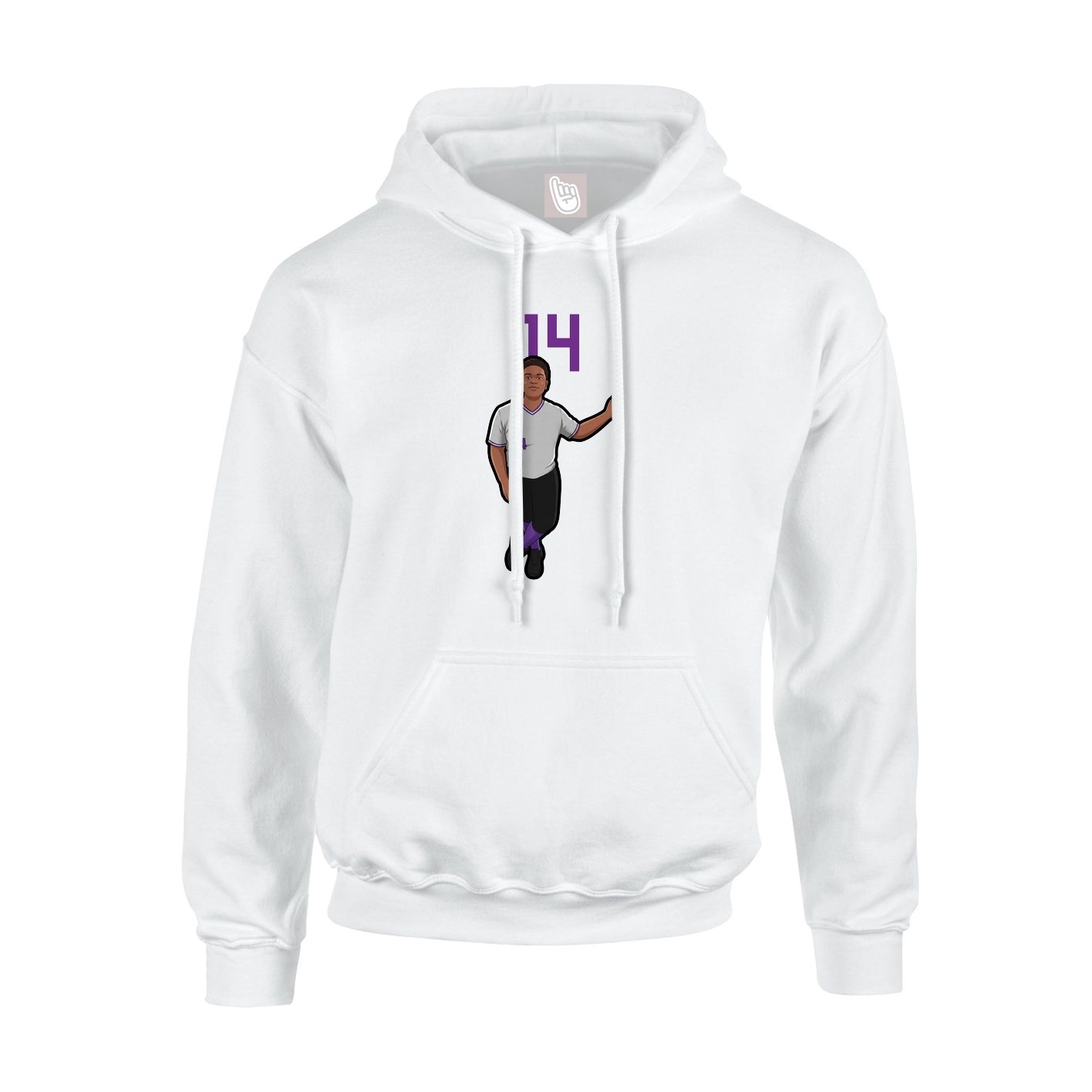 Hoodie — Number Top in White