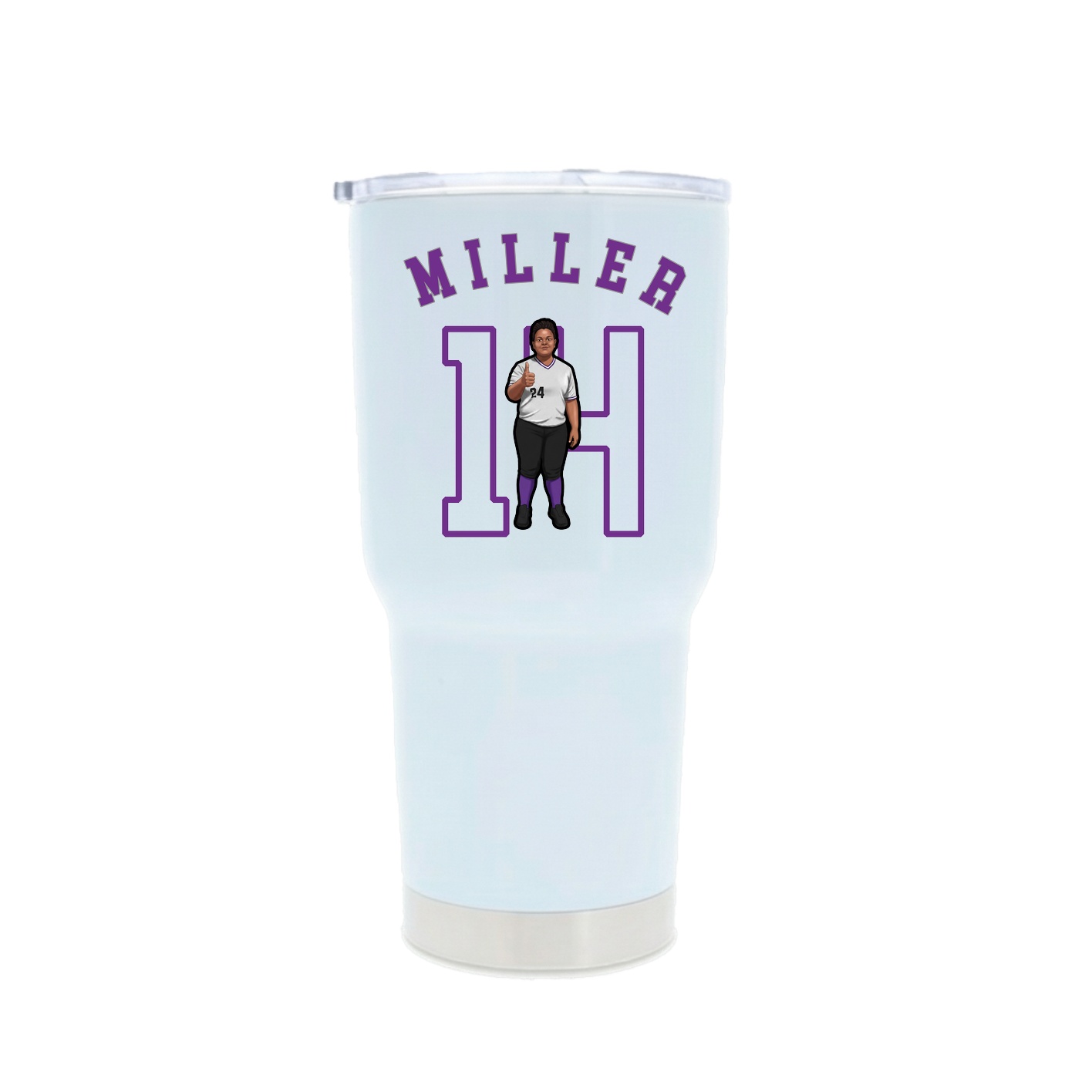 30oz Stainless Steel Tumbler — Shirsey Arch in White