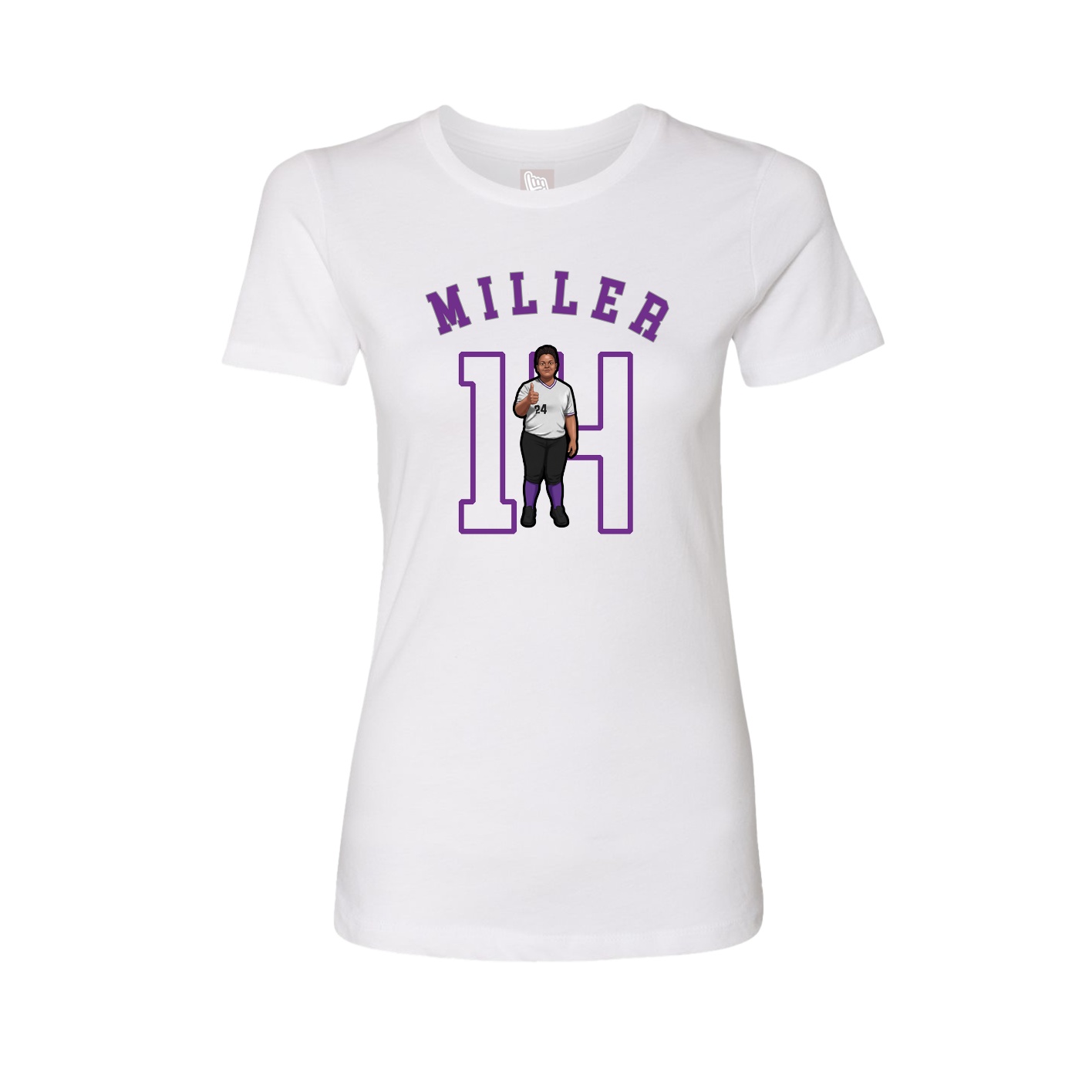 Fitted Women's Tee — Shirsey Arch in White